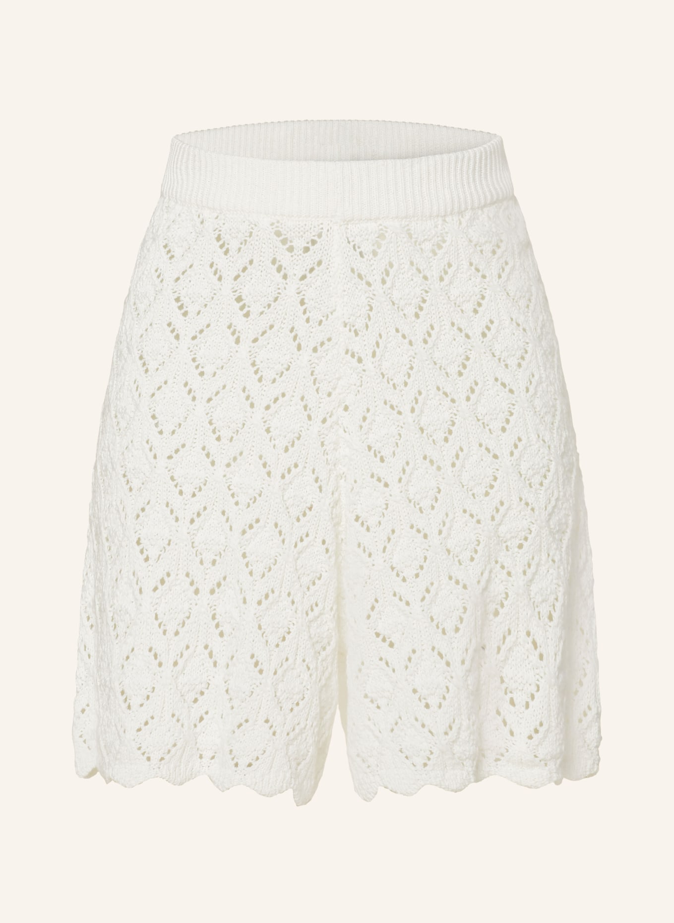 ICHI Knit shorts IHBLANCA, Color: WHITE (Image 1)