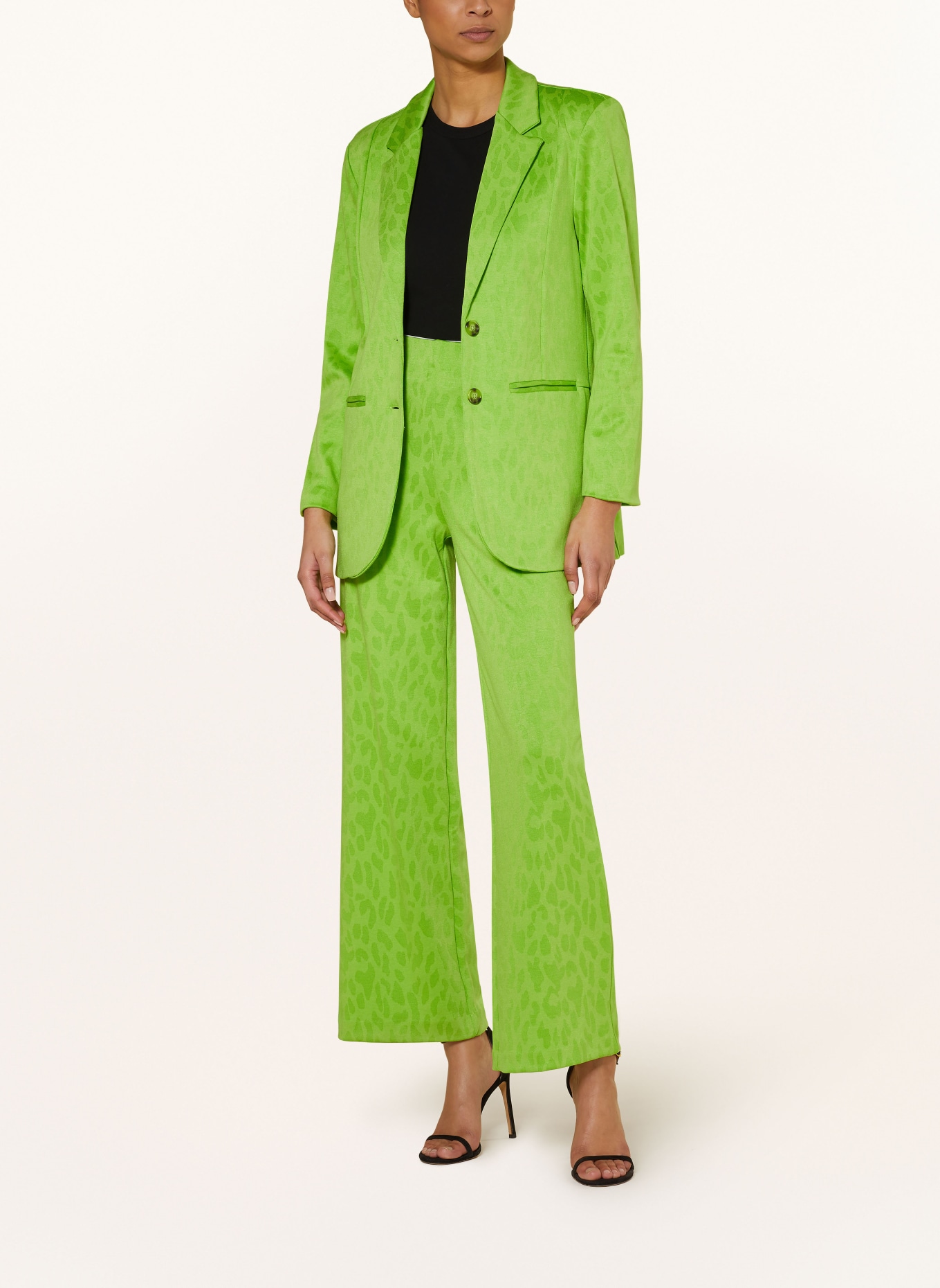 ICHI Oversized blazer IHKATE, Color: NEON GREEN/ LIGHT GREEN (Image 2)