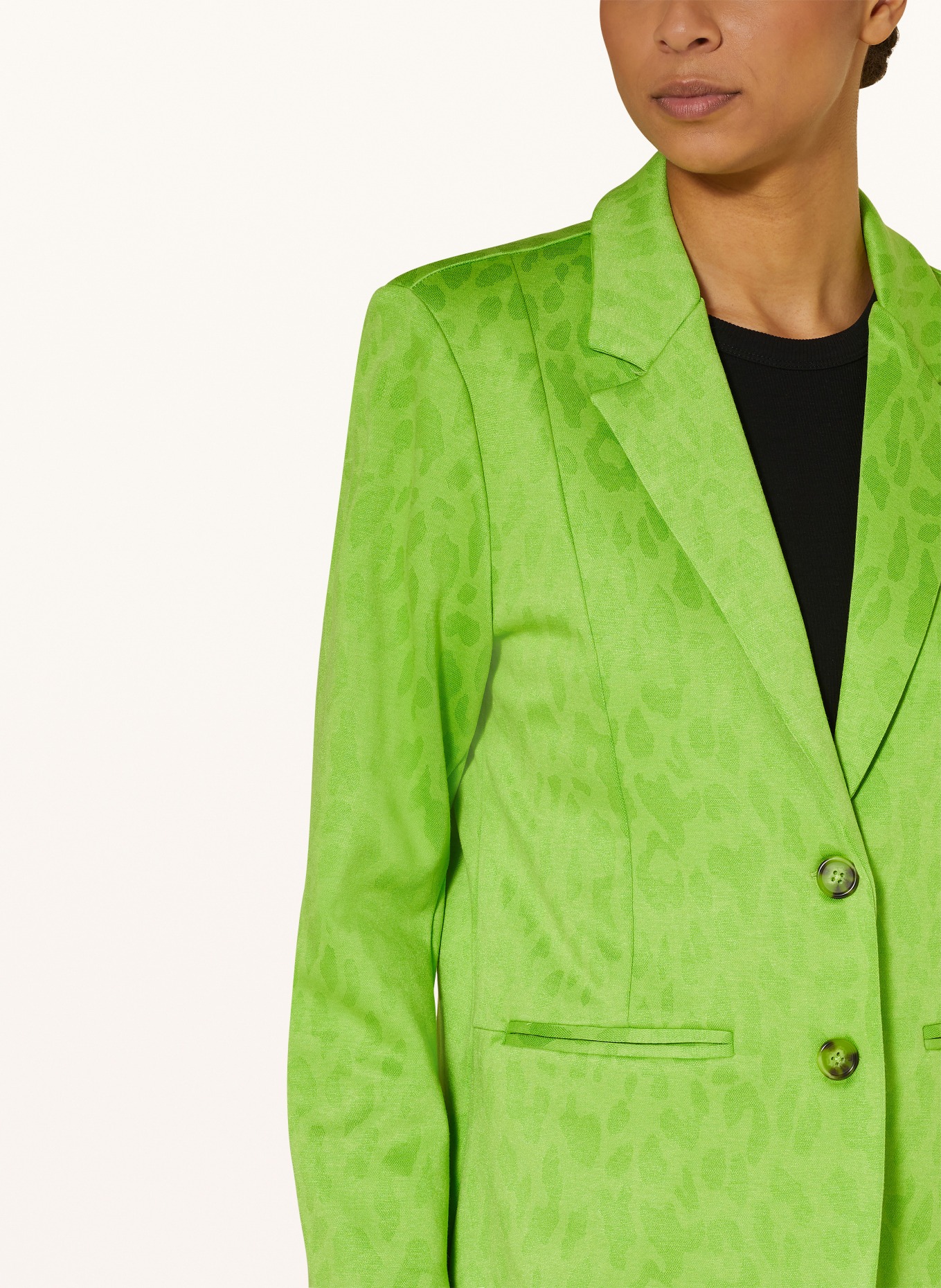 ICHI Oversized blazer IHKATE, Color: NEON GREEN/ LIGHT GREEN (Image 4)