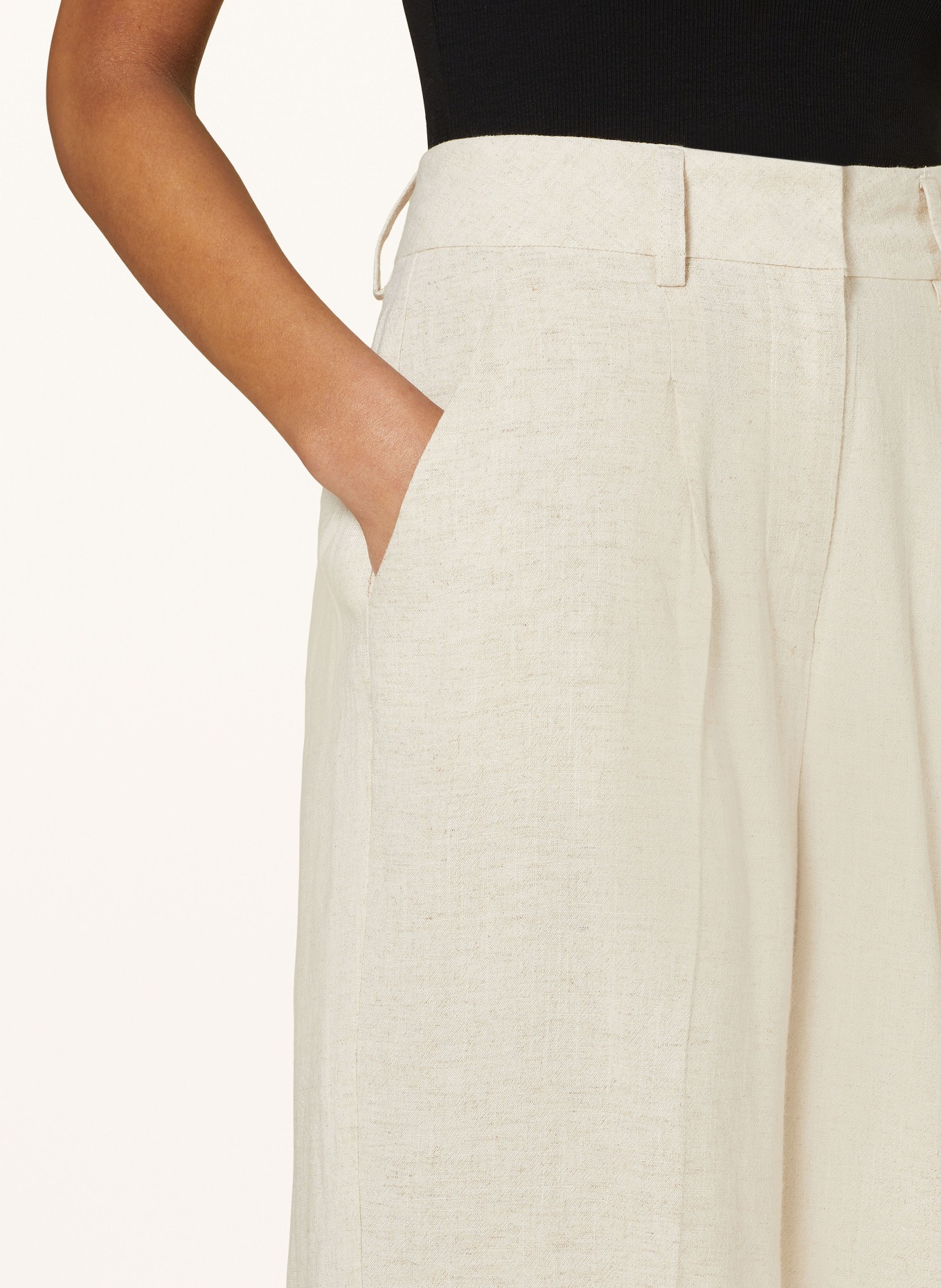 ICHI Shorts IHURBANA with linen, Color: ECRU (Image 5)