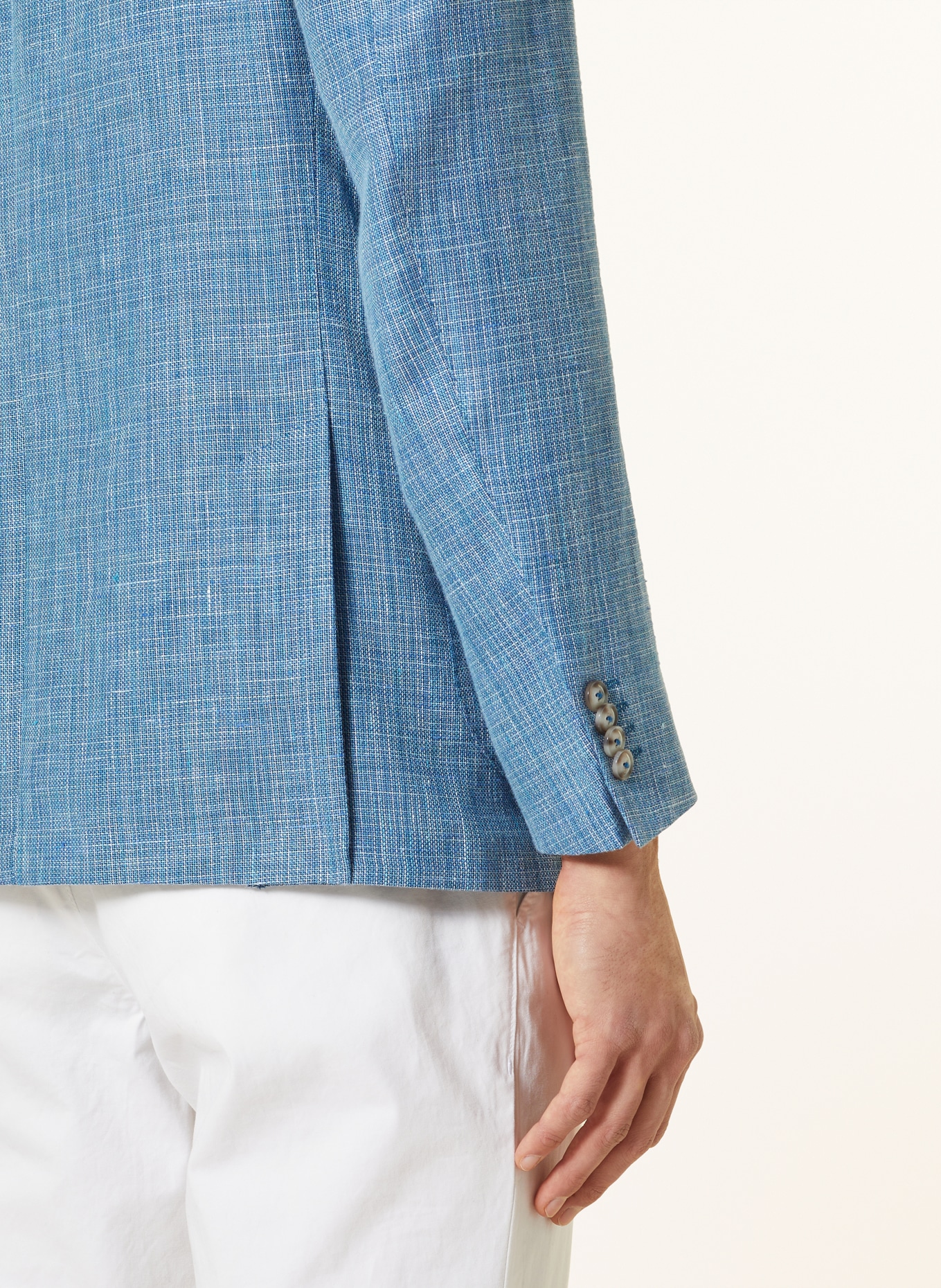 EDUARD DRESSLER Tailored jacket MATTEO comfort fit with linen, Color: 039 HELLBLAU (Image 6)