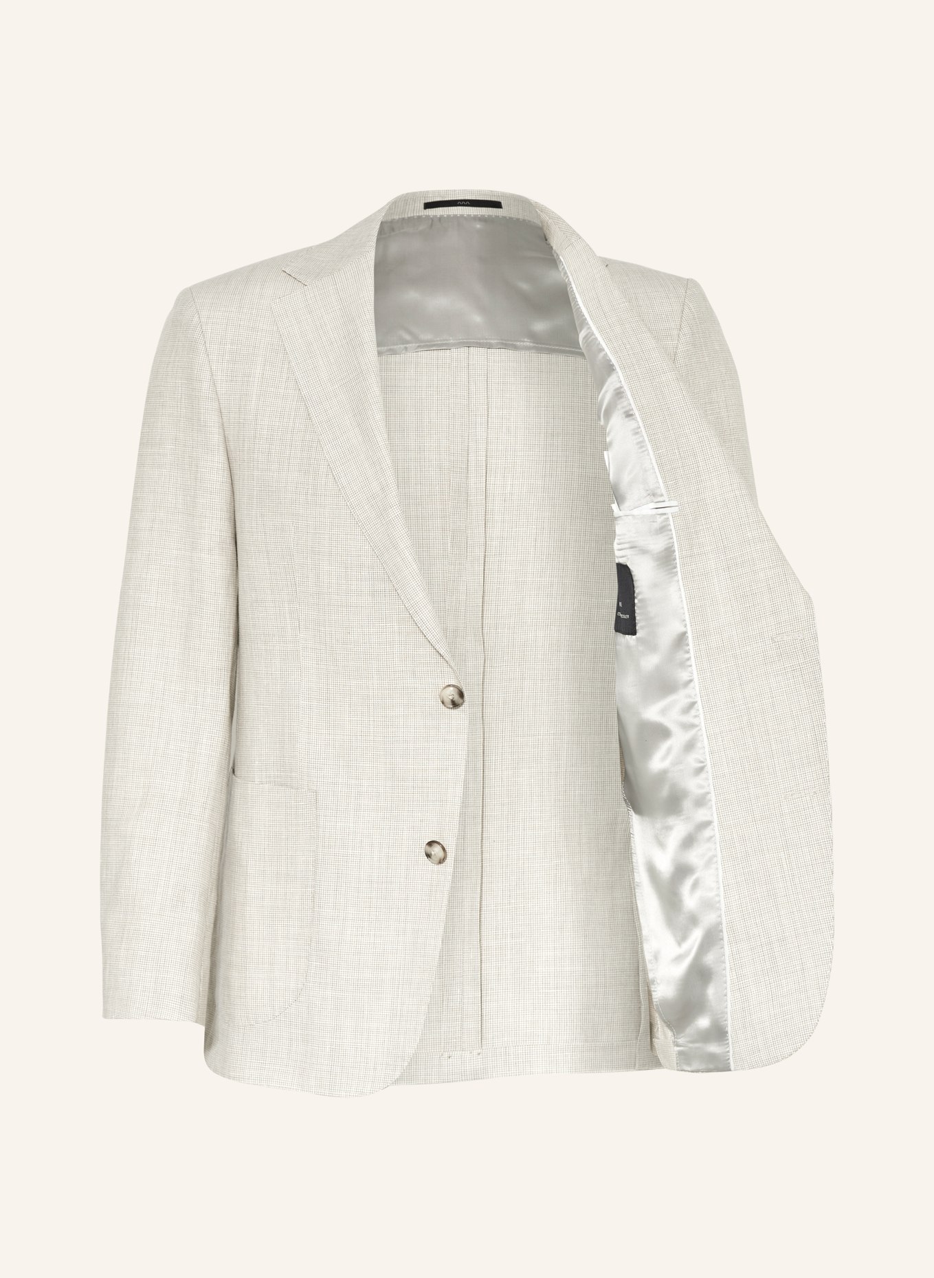 EDUARD DRESSLER Suit jacket comfort fit with linen, Color: 070 BEIGE (Image 4)
