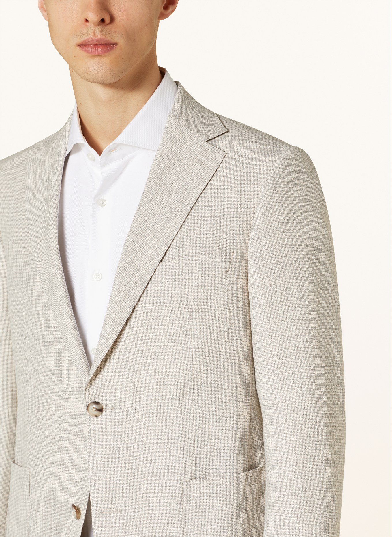 EDUARD DRESSLER Suit jacket MATTEO comfort fit with linen, Color: 070 BEIGE (Image 5)