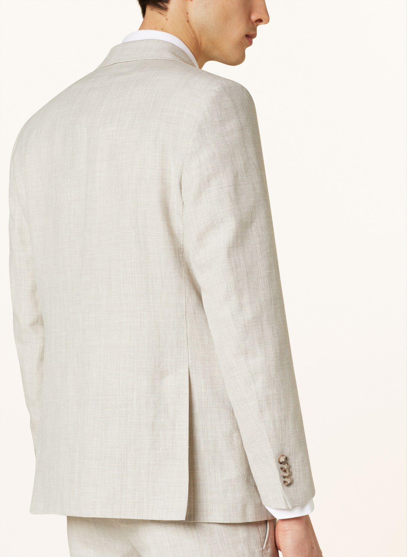 EDUARD DRESSLER Suit jacket MATTEO comfort fit with linen, Color: 070 BEIGE (Image 6)