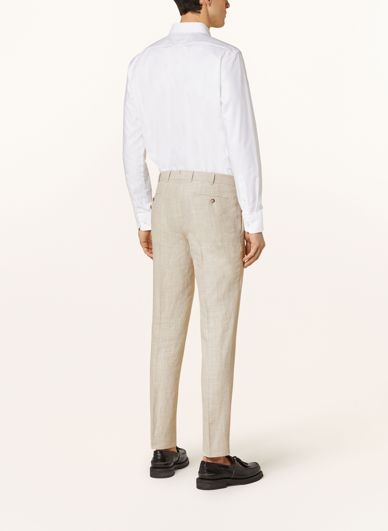 EDUARD DRESSLER Spodnie garniturowe JANIS shaped fit, Kolor: BEŻOWY (Obrazek 4)
