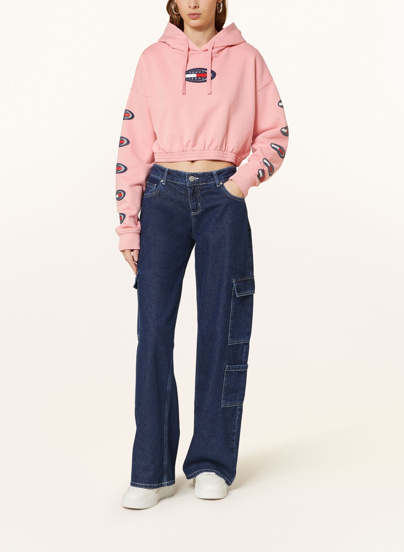 TOMMY JEANS Cropped-Hoodie, Farbe: PINK (Bild 2)