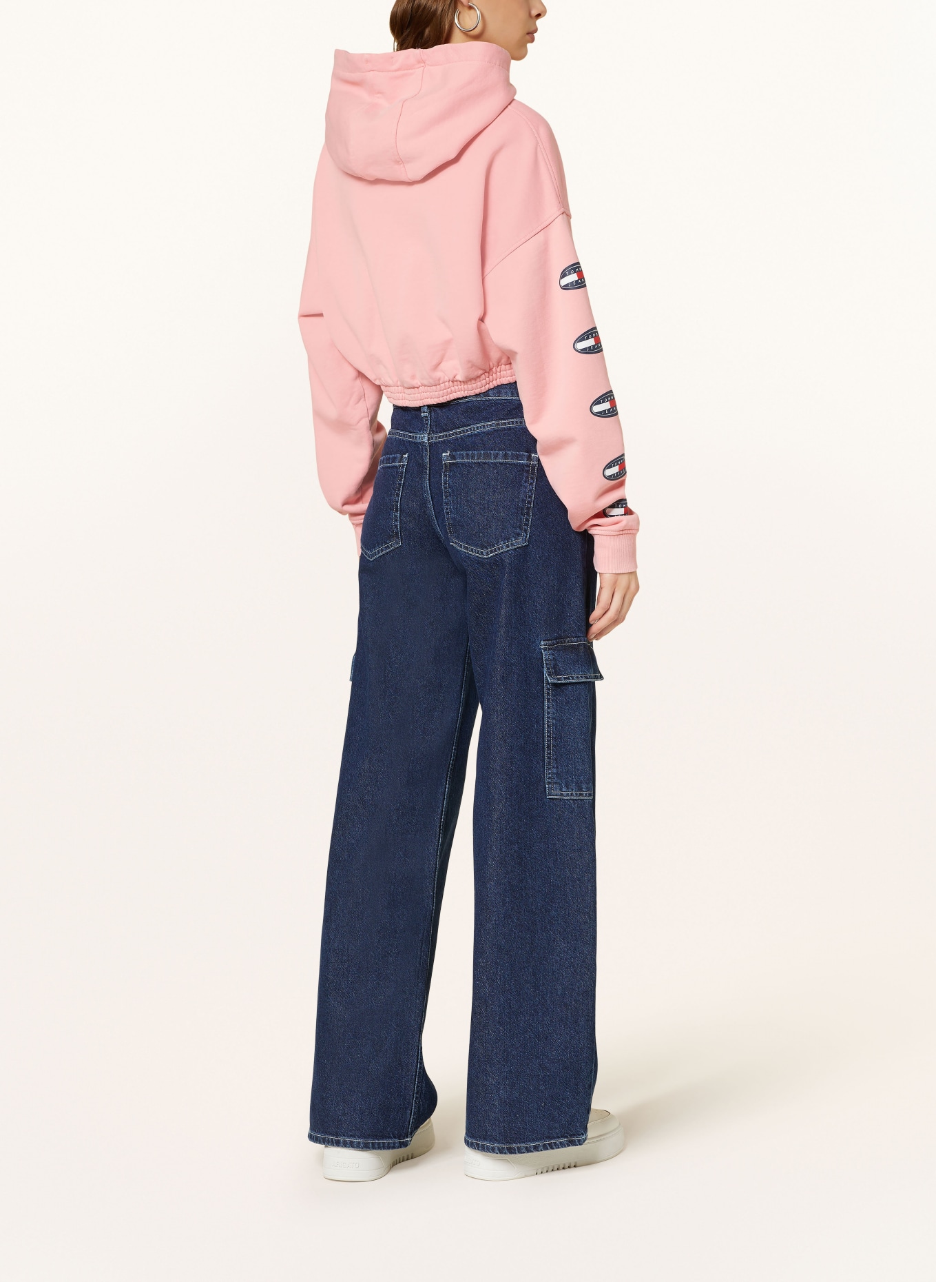 TOMMY JEANS Cropped hoodie, Color: PINK (Image 3)