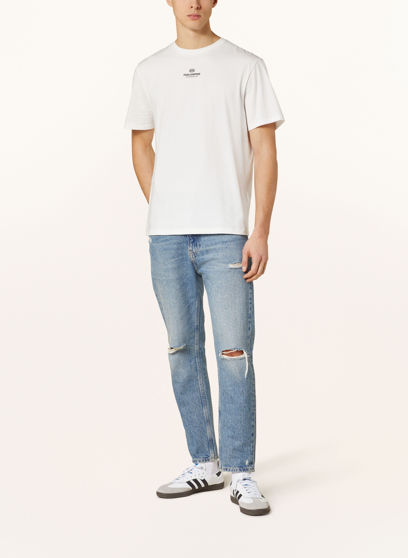 PARAJUMPERS T-shirt BOE, Color: WHITE/ BLACK (Image 3)