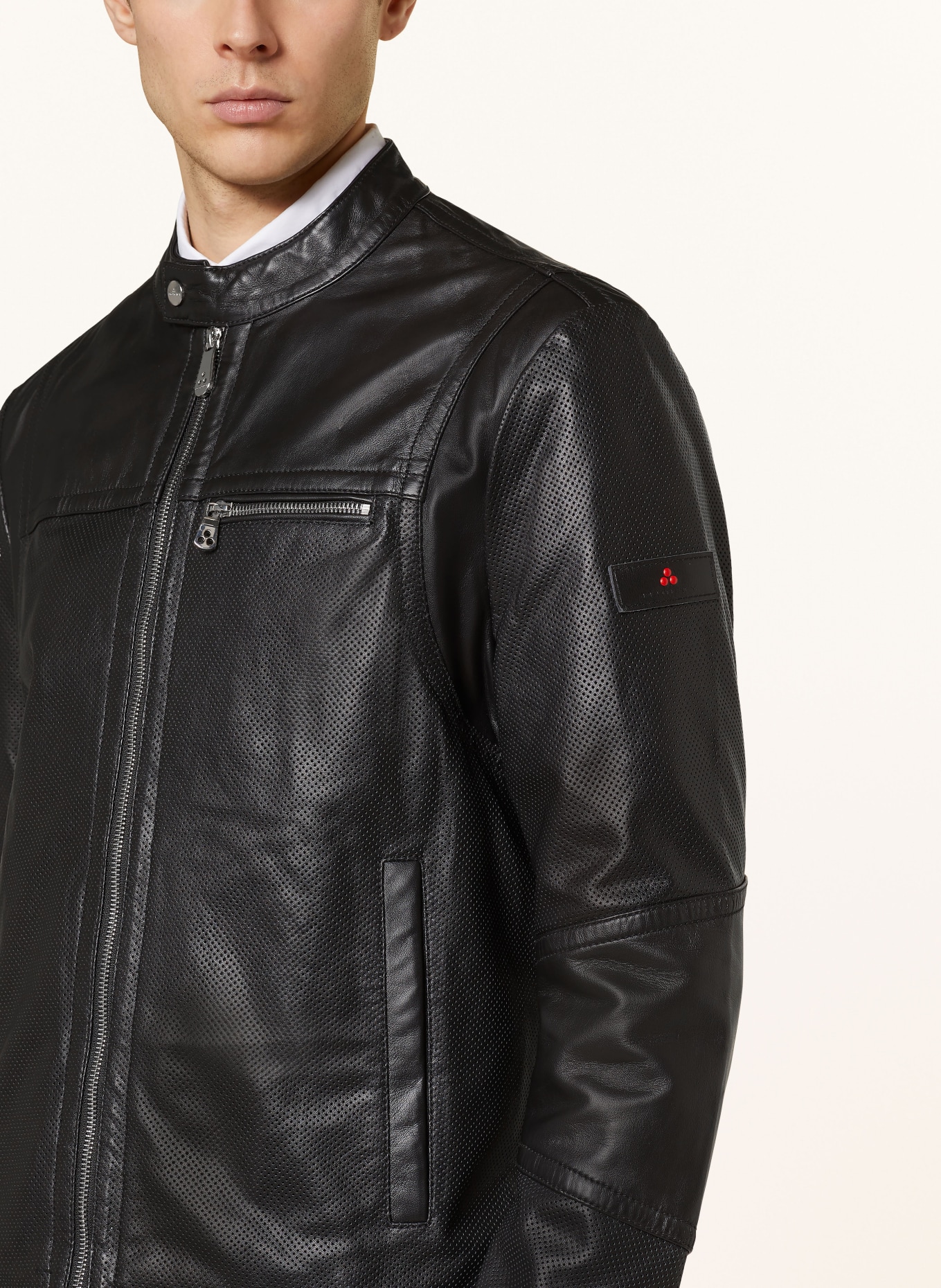 PEUTEREY Leather jacket TRARIE, Color: BLACK (Image 4)