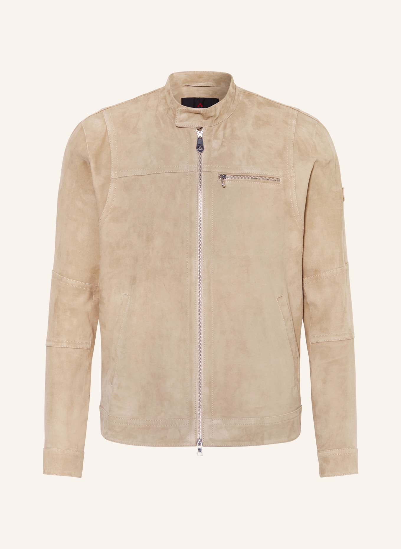 PEUTEREY Leather jacket SAGUARO in beige