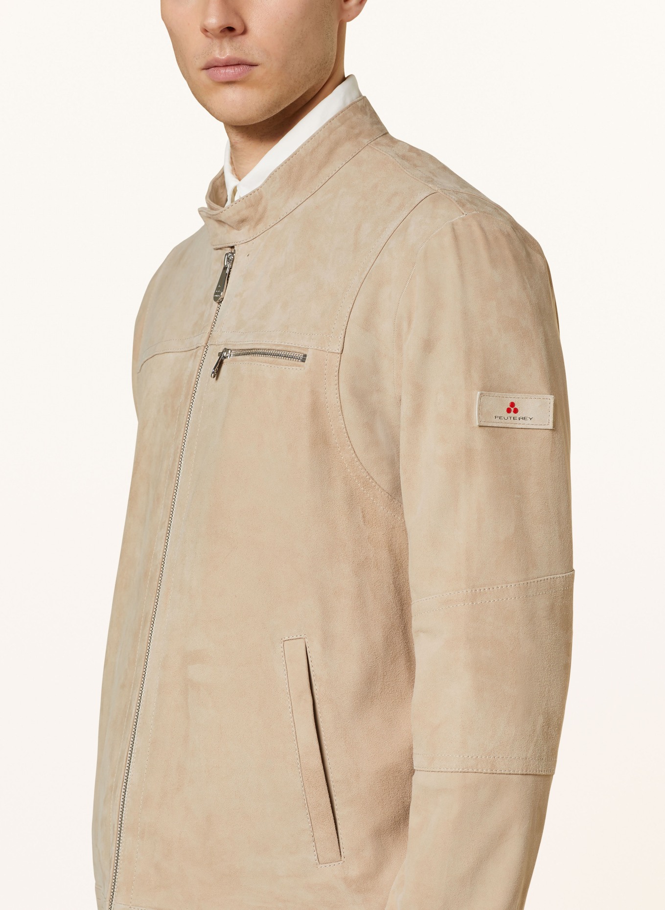 PEUTEREY Leather jacket SAGUARO, Color: BEIGE (Image 4)