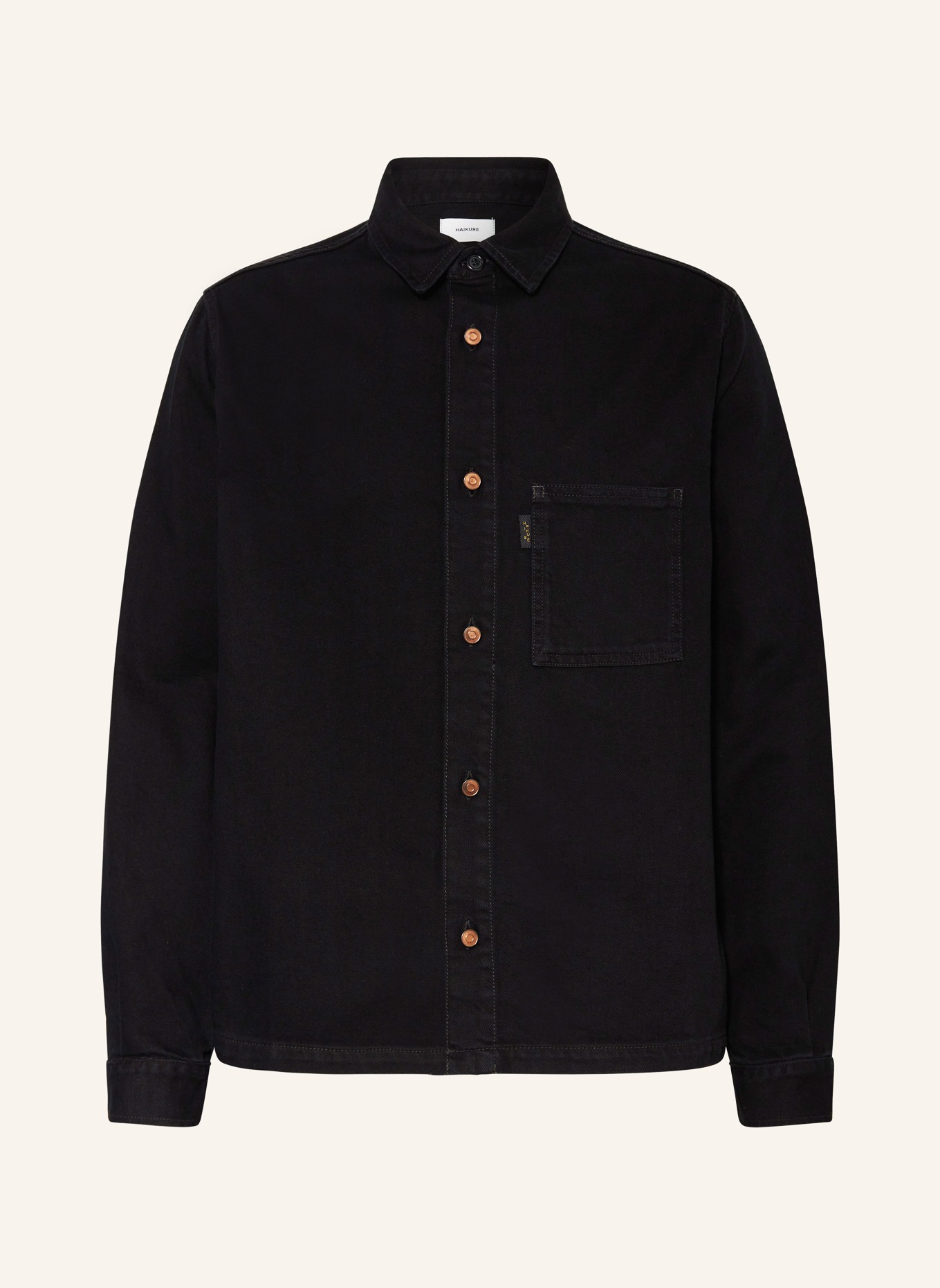 HAIKURE Denim shirt RICHIE comfort fit, Color: BLACK (Image 1)