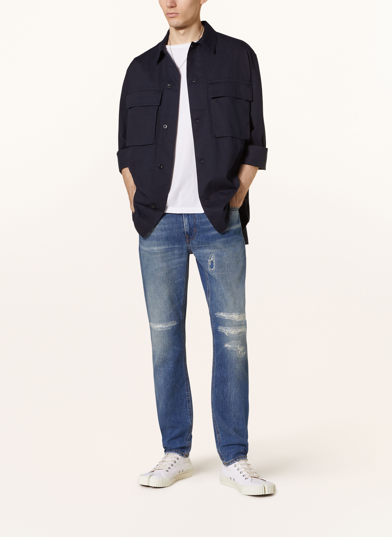 HAIKURE Džíny v roztrhaném stylu CLEVELAND Extra Slim Fit, Barva: L0820 BASEMENT BLUE (Obrázek 2)
