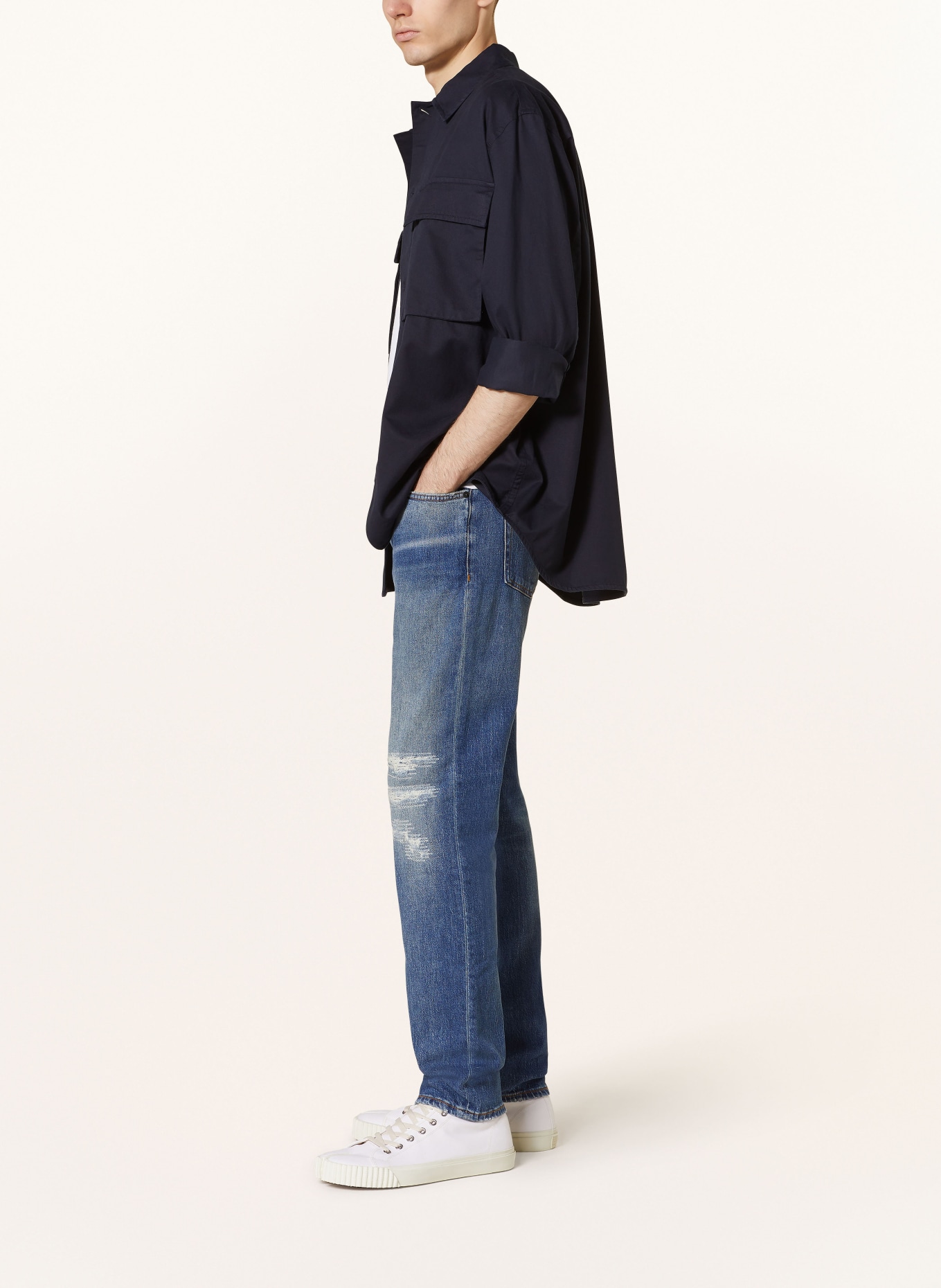 HAIKURE Džíny v roztrhaném stylu CLEVELAND Extra Slim Fit, Barva: L0820 BASEMENT BLUE (Obrázek 4)