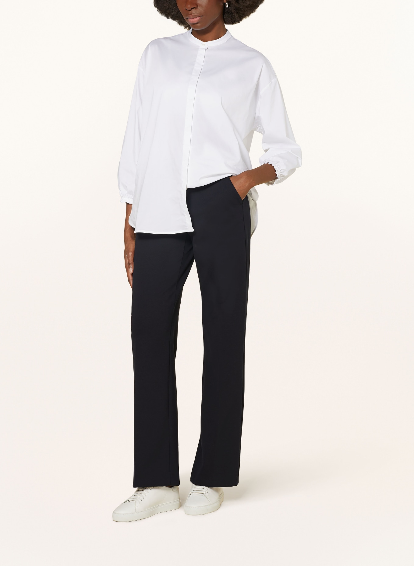 BRAX Wide leg trousers MAINE made of jersey, Color: DARK BLUE (Image 2)