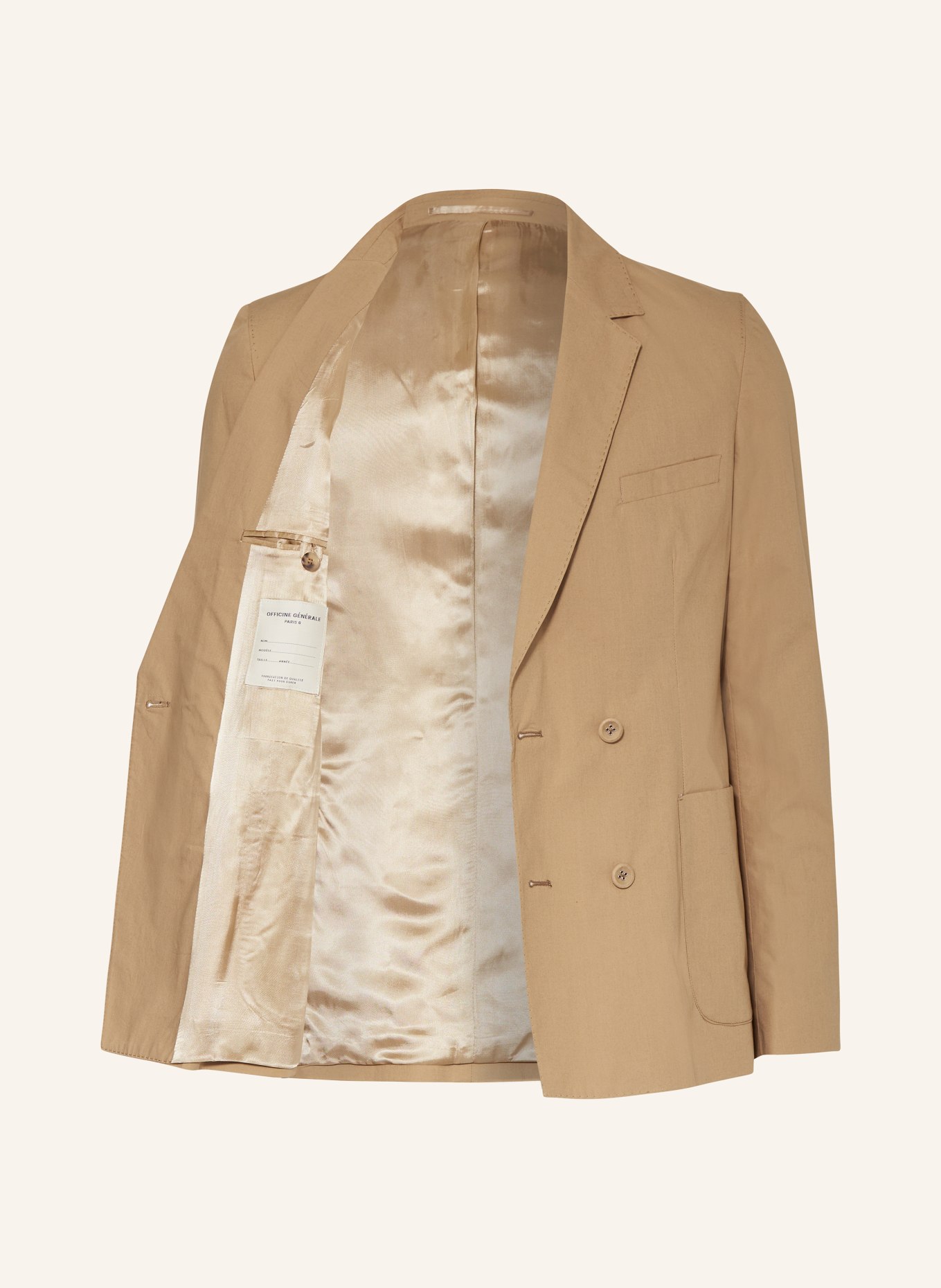 Officine Générale Tailored jacket LEON slim fit, Color: BRITISH KHAKI (Image 4)
