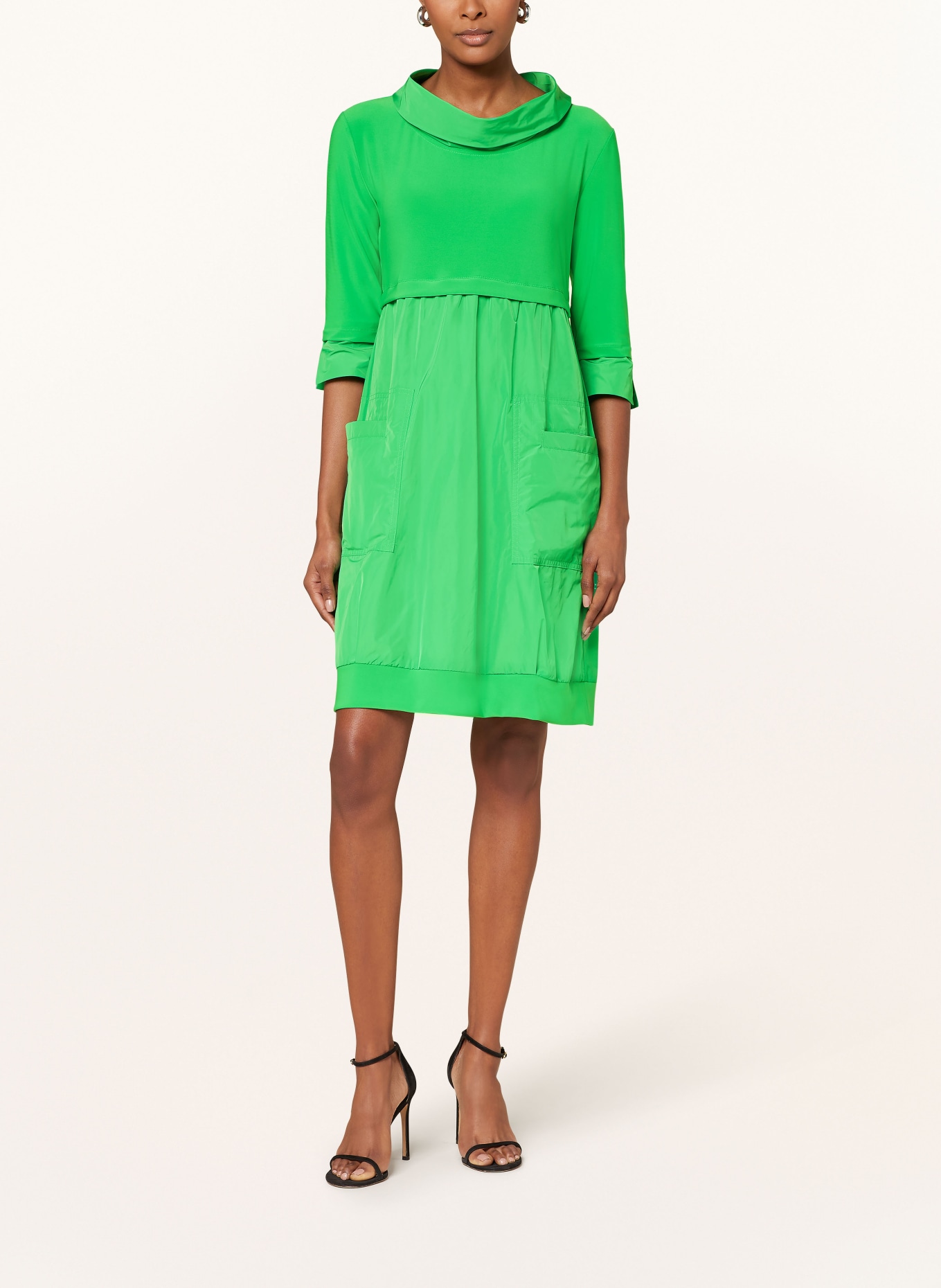 Joseph Ribkoff Dress in mixed materials, Color: GREEN (Image 2)