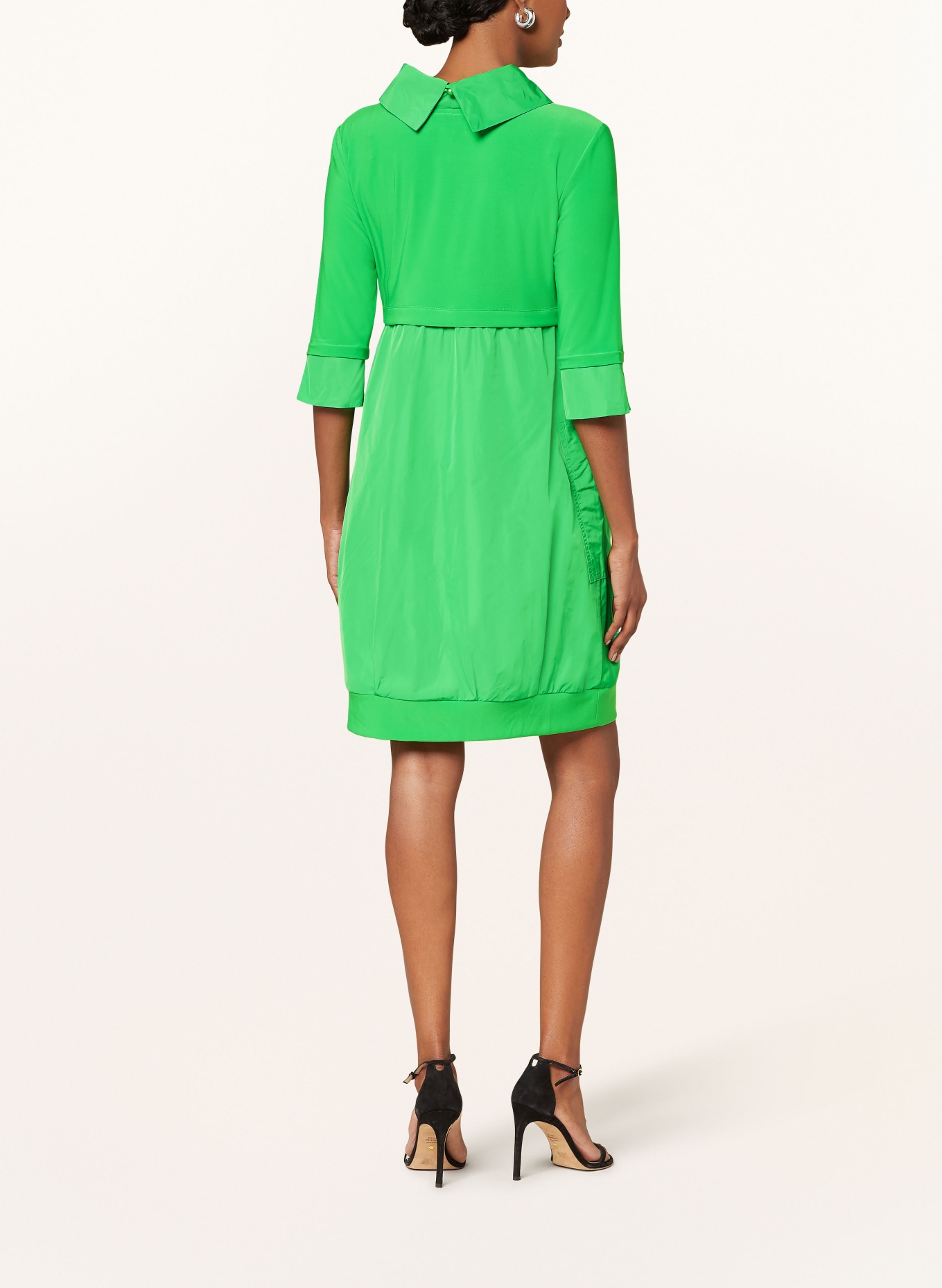 Joseph Ribkoff Dress in mixed materials, Color: GREEN (Image 3)