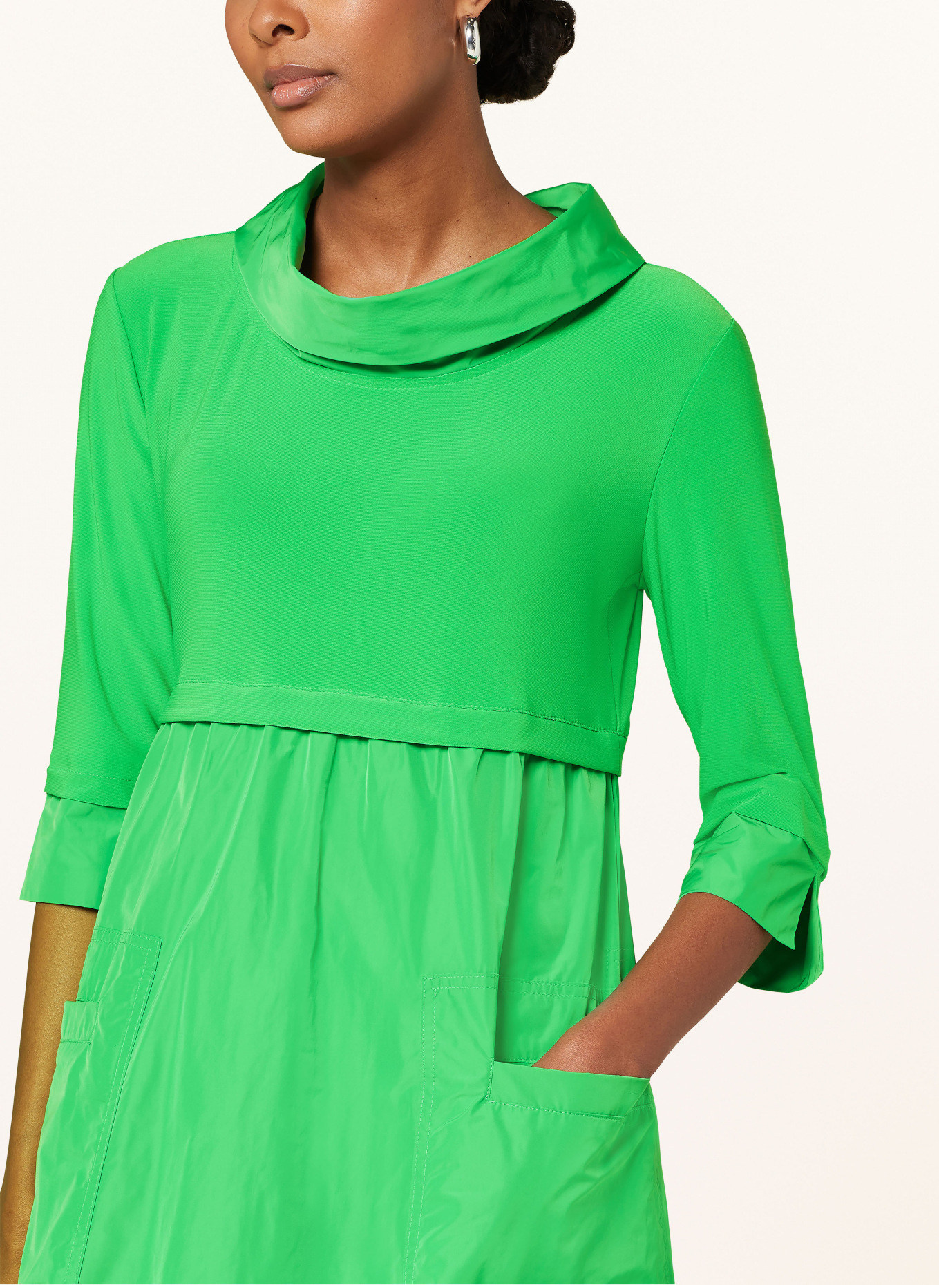 Joseph Ribkoff Dress in mixed materials, Color: GREEN (Image 4)