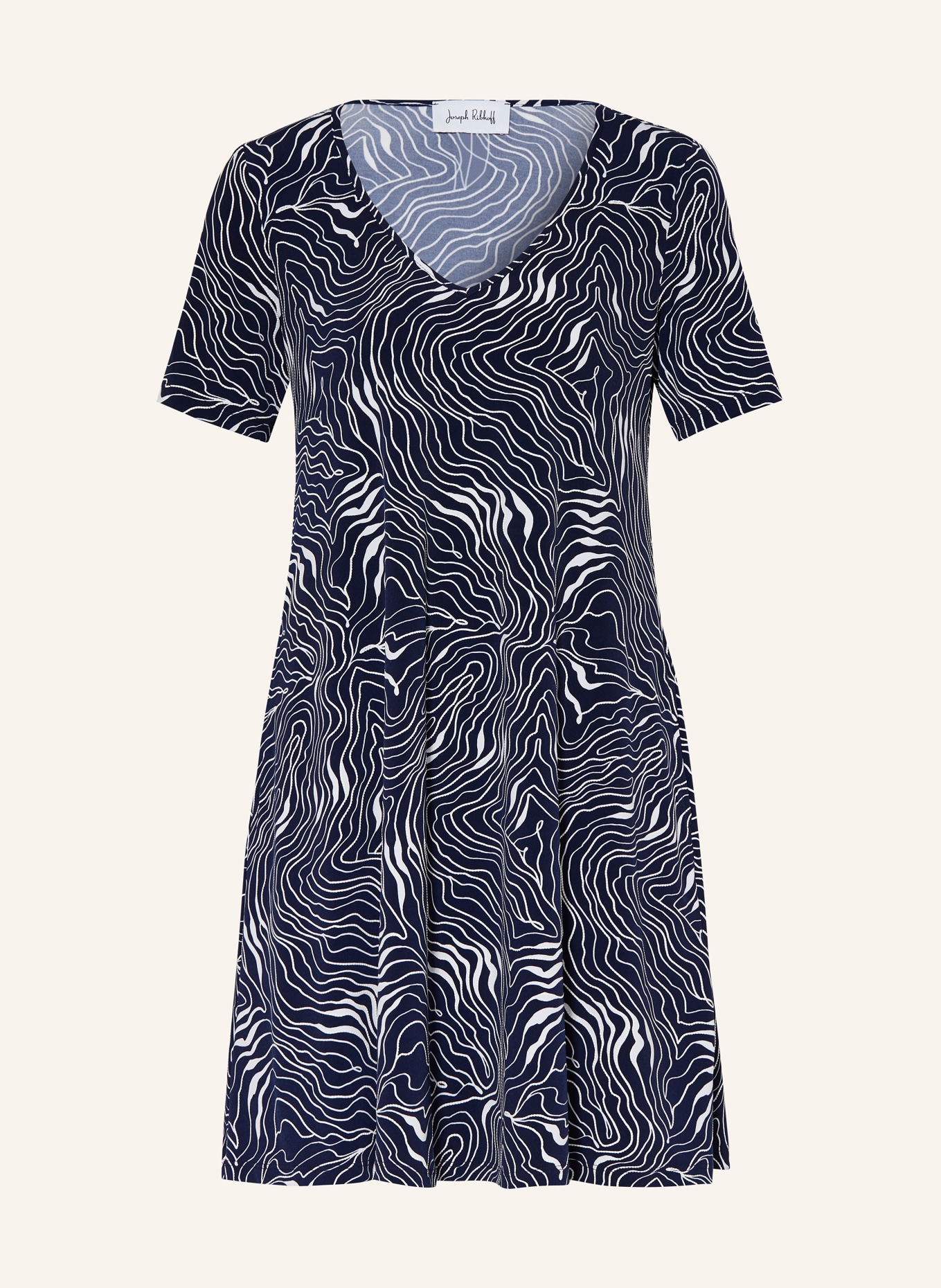 Joseph Ribkoff Jersey dress, Color: DARK BLUE/ WHITE (Image 1)