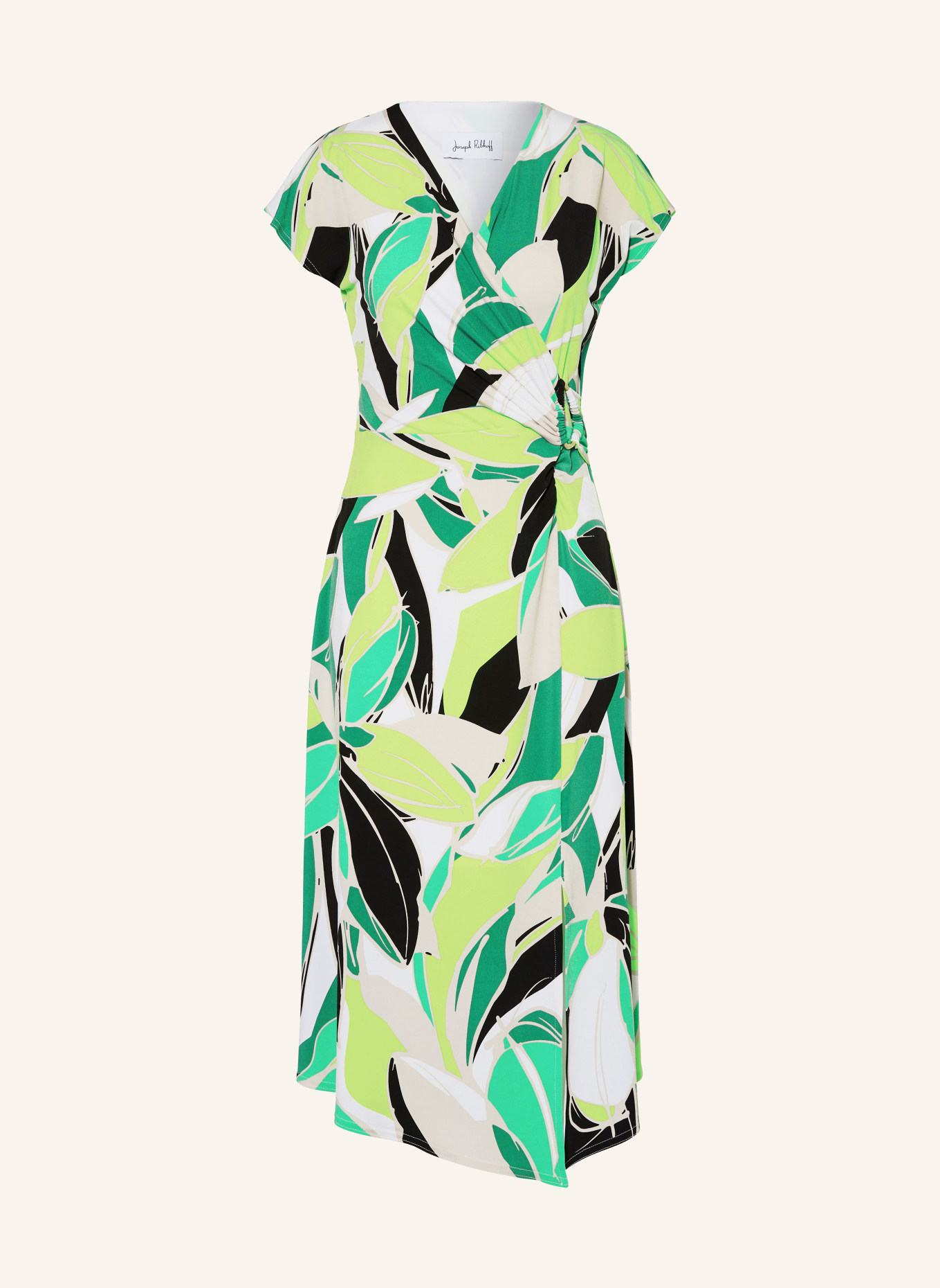 Joseph Ribkoff Dress, Color: WHITE/ GREEN/ BLACK (Image 1)