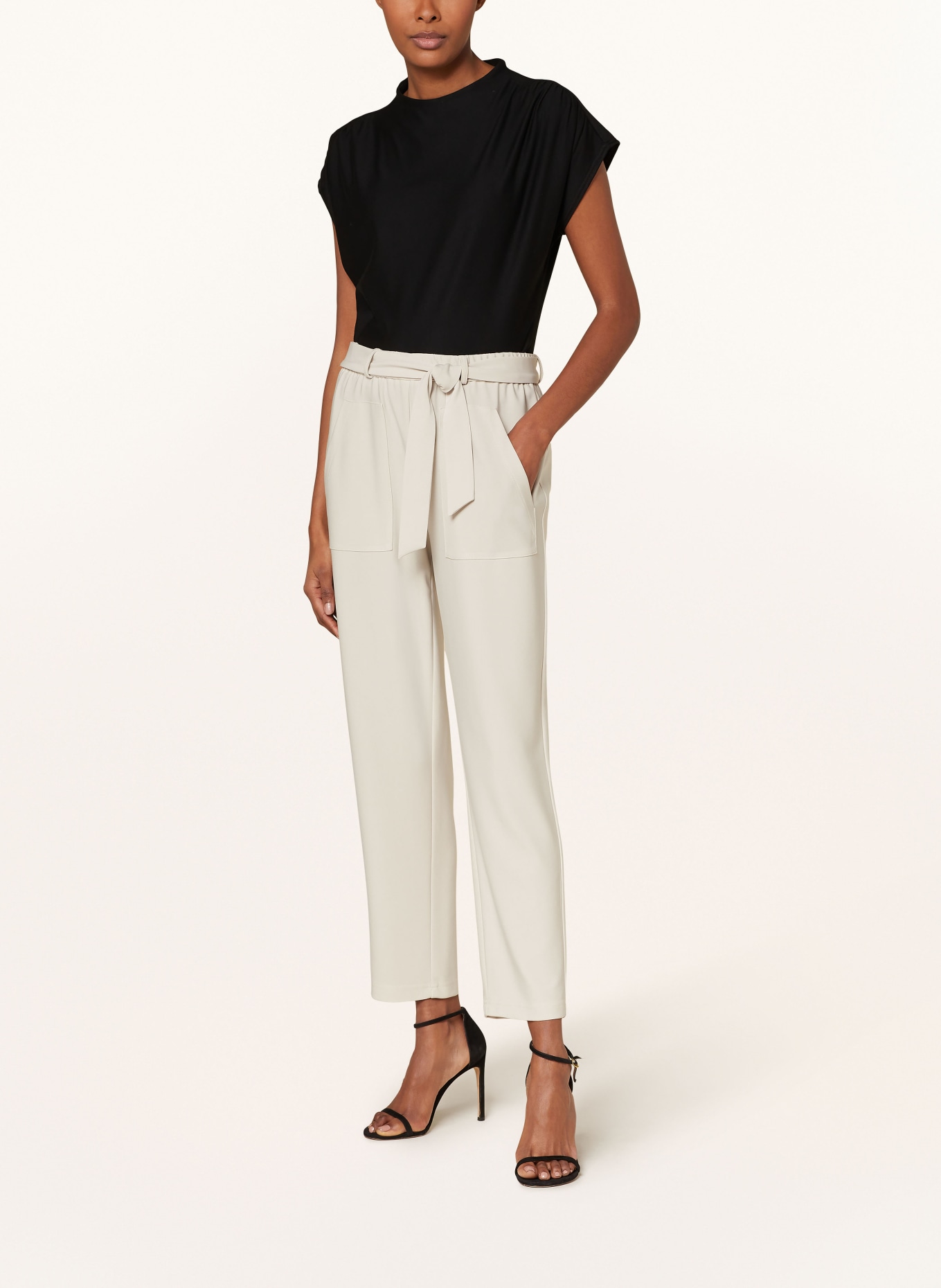 Joseph Ribkoff Paper bag trousers made of jersey, Color: CREAM (Image 2)