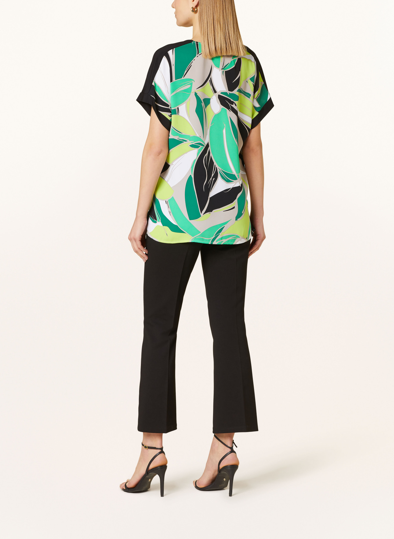 Joseph Ribkoff Shirt blouse, Color: WHITE/ GREEN/ BLACK (Image 3)