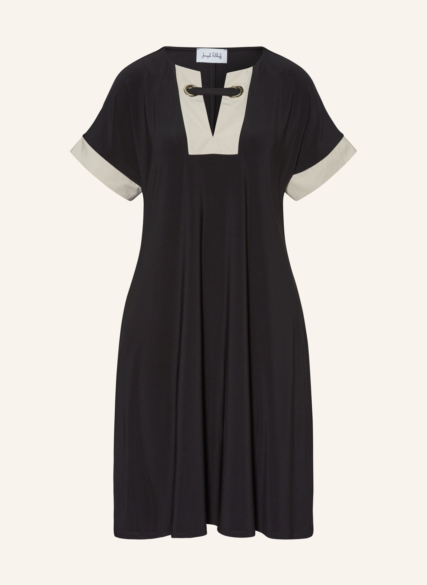 Joseph Ribkoff Dress, Color: BLACK/ ECRU (Image 1)