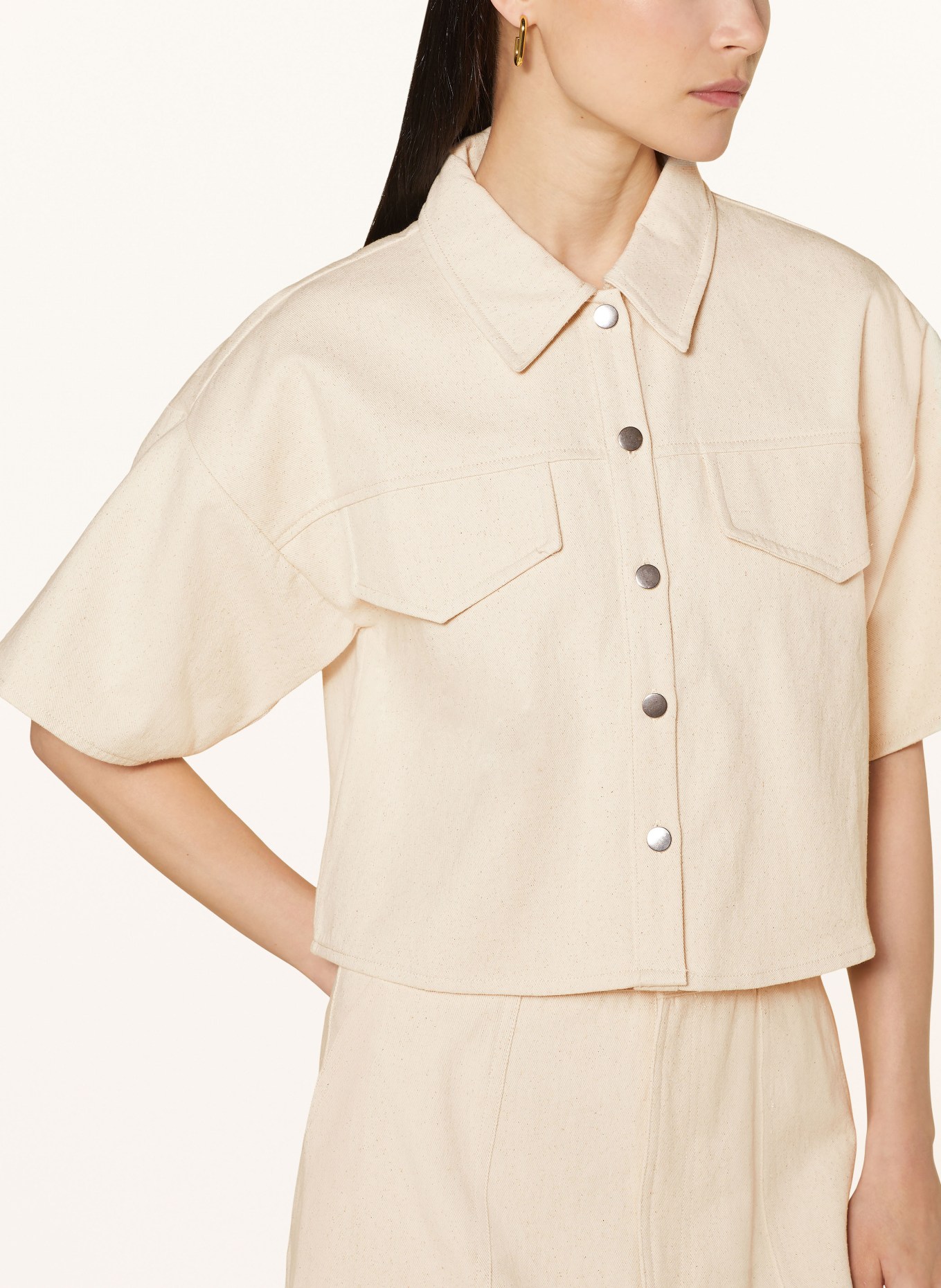 MRS & HUGS Denim blouse, Color: ECRU (Image 4)