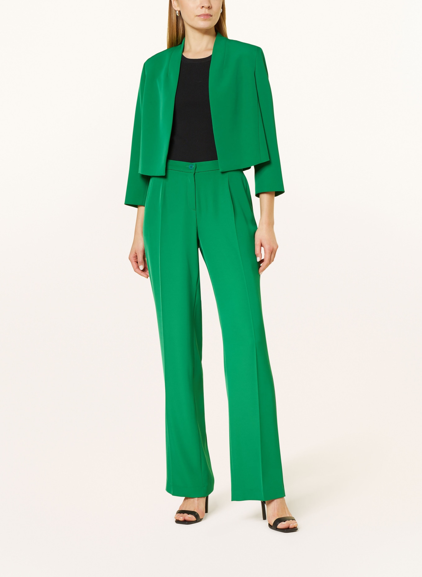 ELENA MIRO Blazer with 3/4 sleeve, Color: GREEN (Image 2)
