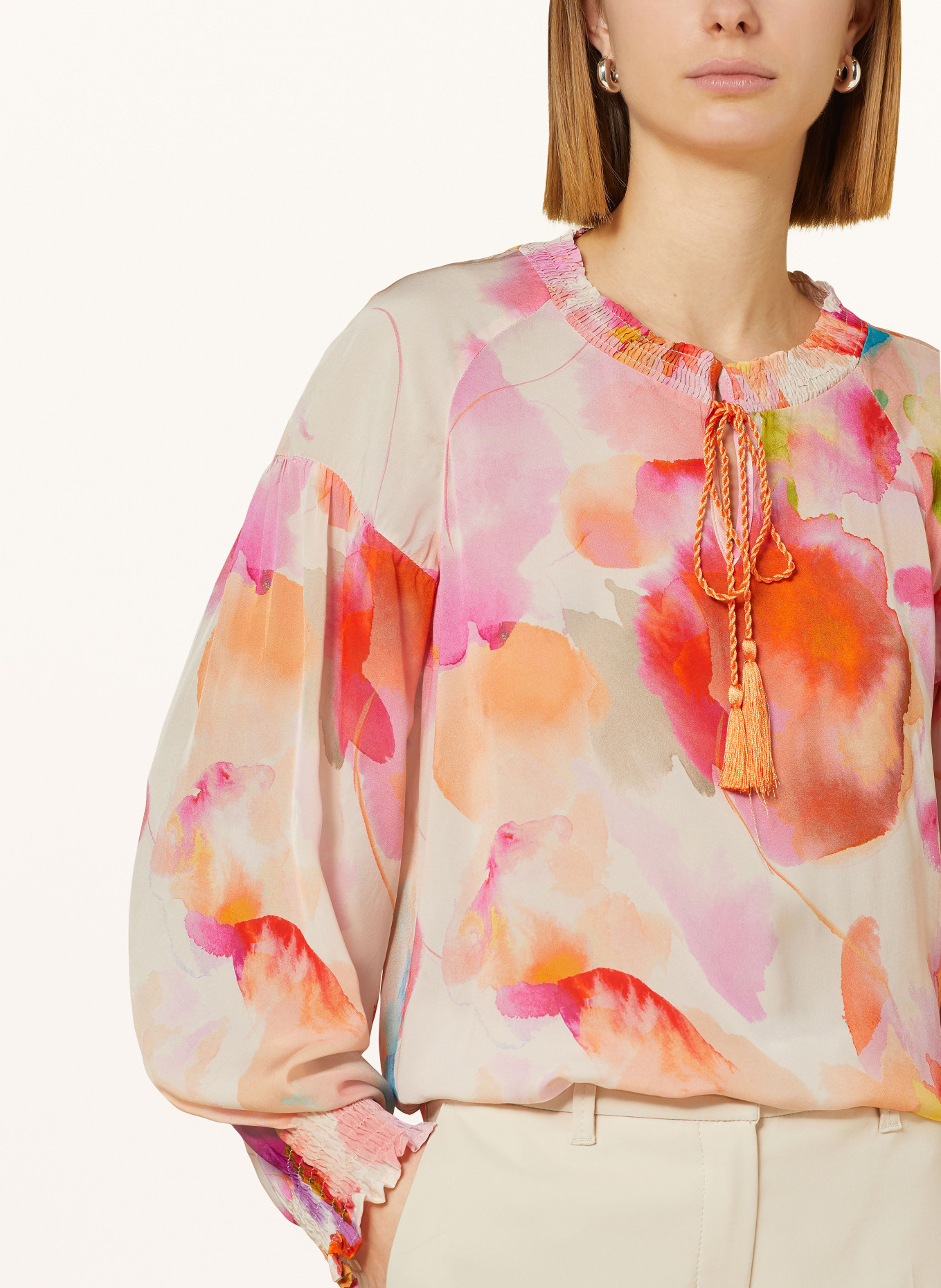 TONNO & PANNA Shirt blouse, Color: LIGHT ORANGE/ PURPLE/ TURQUOISE (Image 4)
