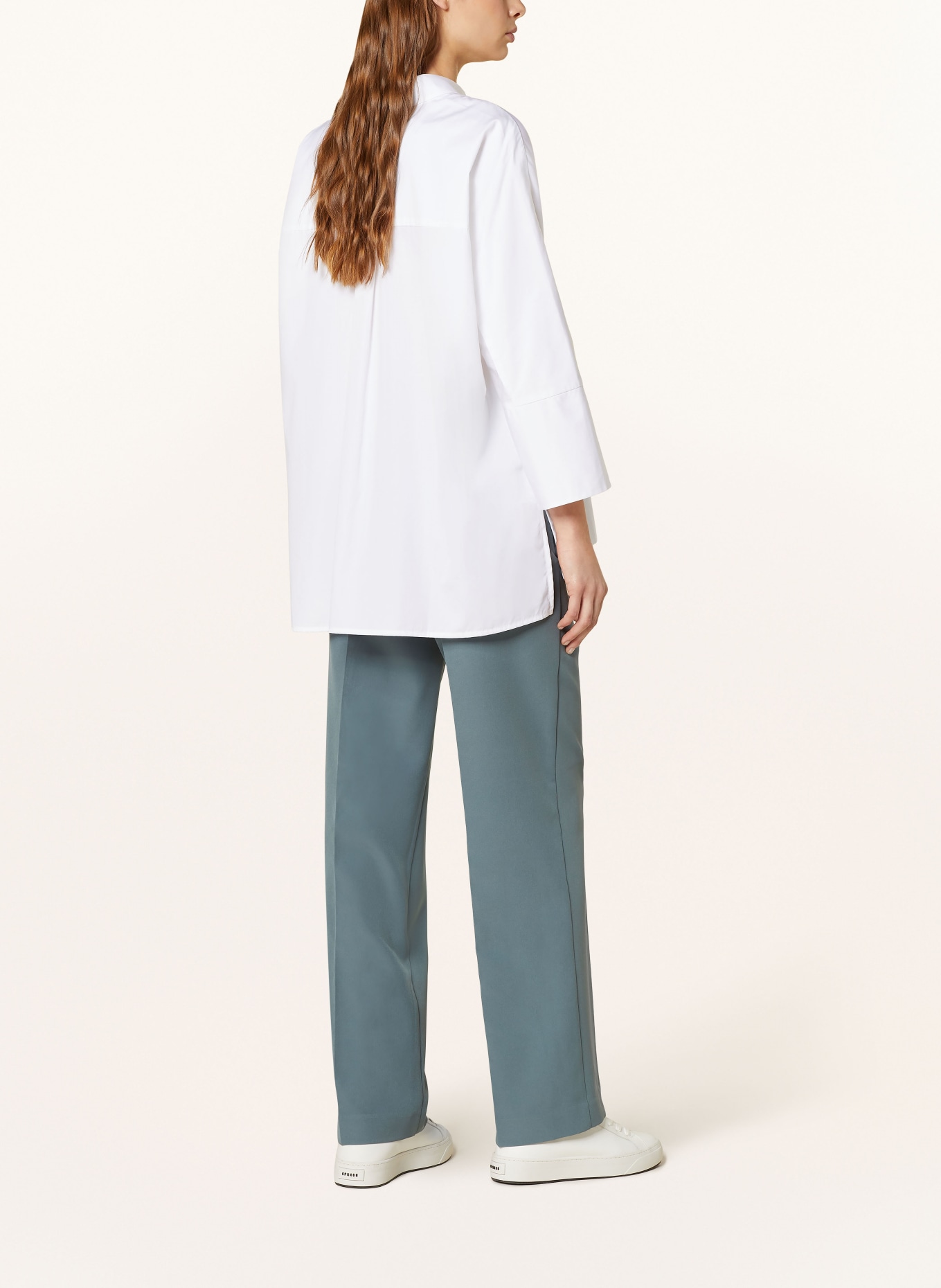 TONNO & PANNA Oversized shirt blouse with 3/4 sleeves, Color: WHITE (Image 3)