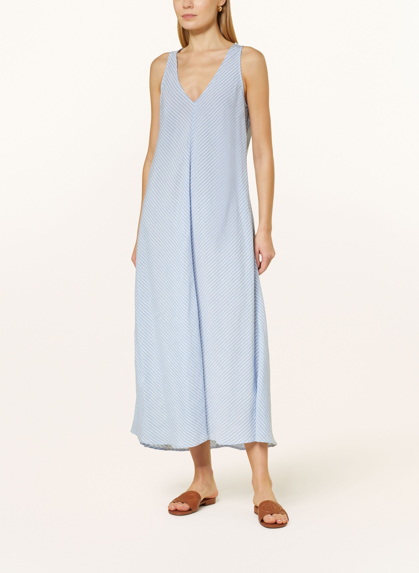 ELENA MIRO Dress, Color: LIGHT BLUE/ WHITE (Image 2)