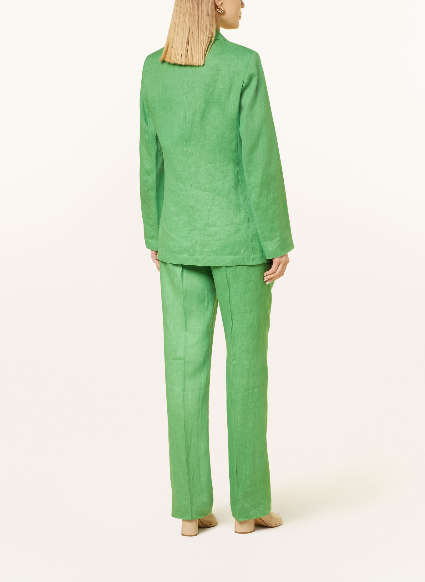 ELENA MIRO Linen blazer, Color: GREEN (Image 3)