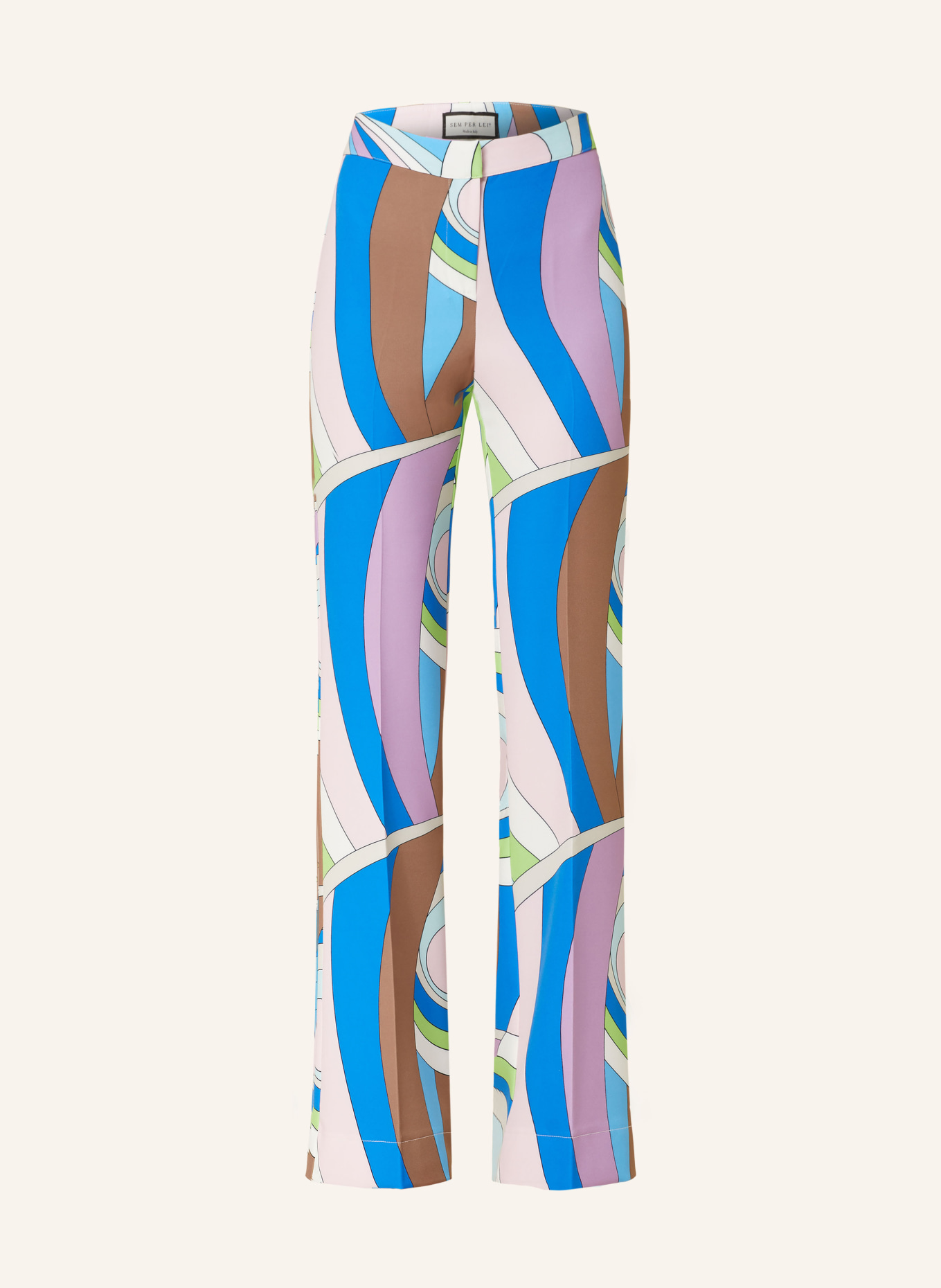 SEM PER LEI Trousers, Color: LIGHT PURPLE/ BLUE/ WHITE (Image 1)