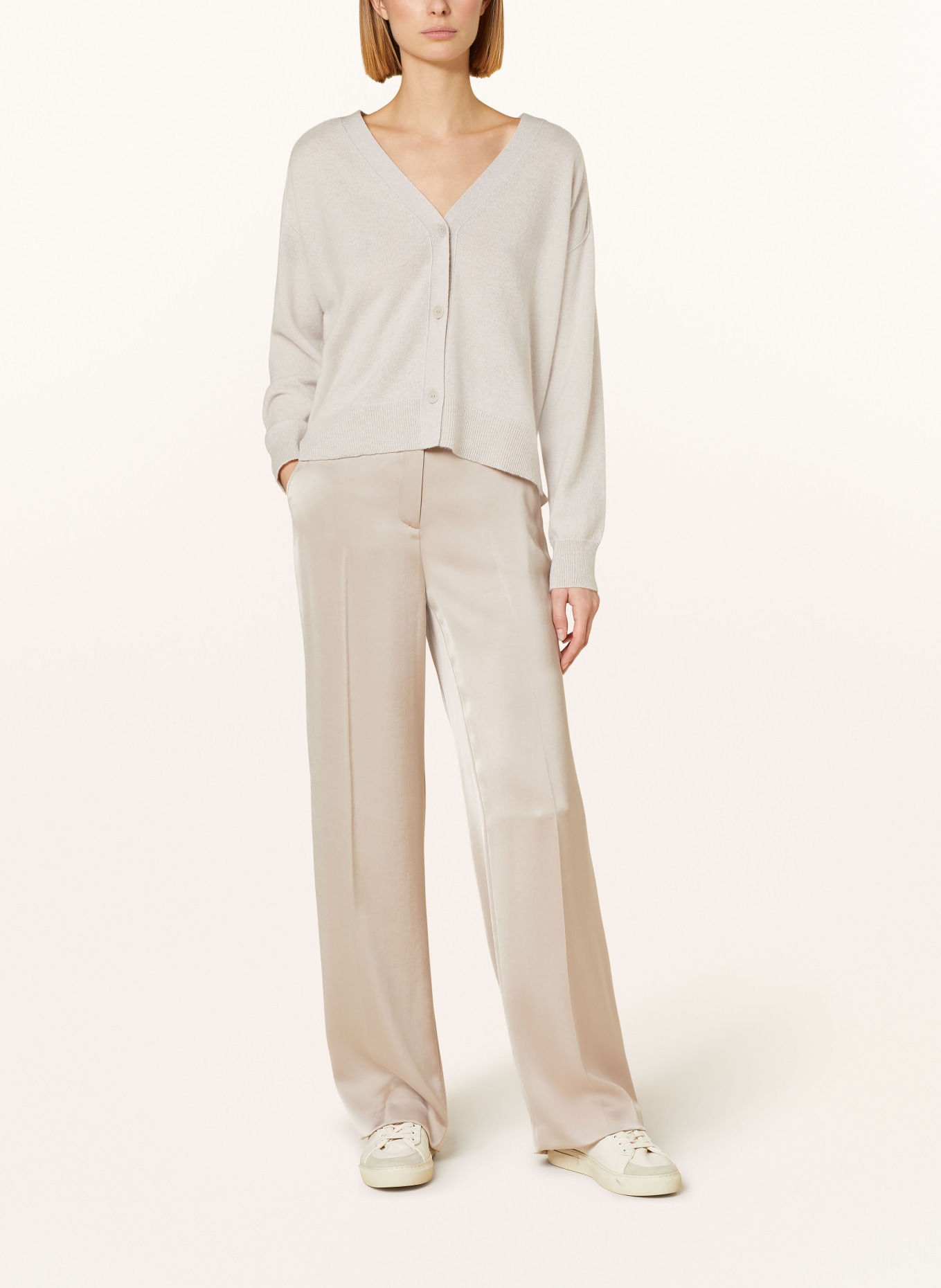 HEMISPHERE Cashmere cardigan, Color: LIGHT GRAY (Image 2)