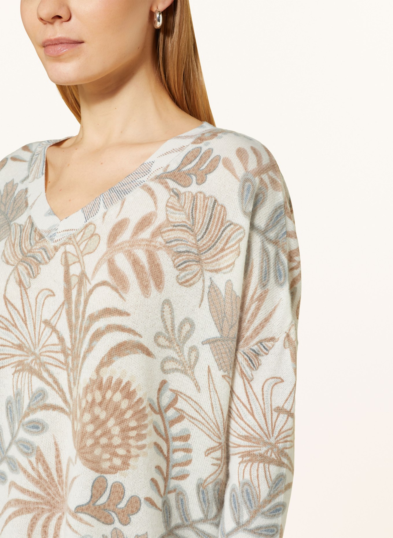 HEMISPHERE Cashmere-Pullover, Farbe: BEIGE/ HELLBRAUN/ GRAU (Bild 4)