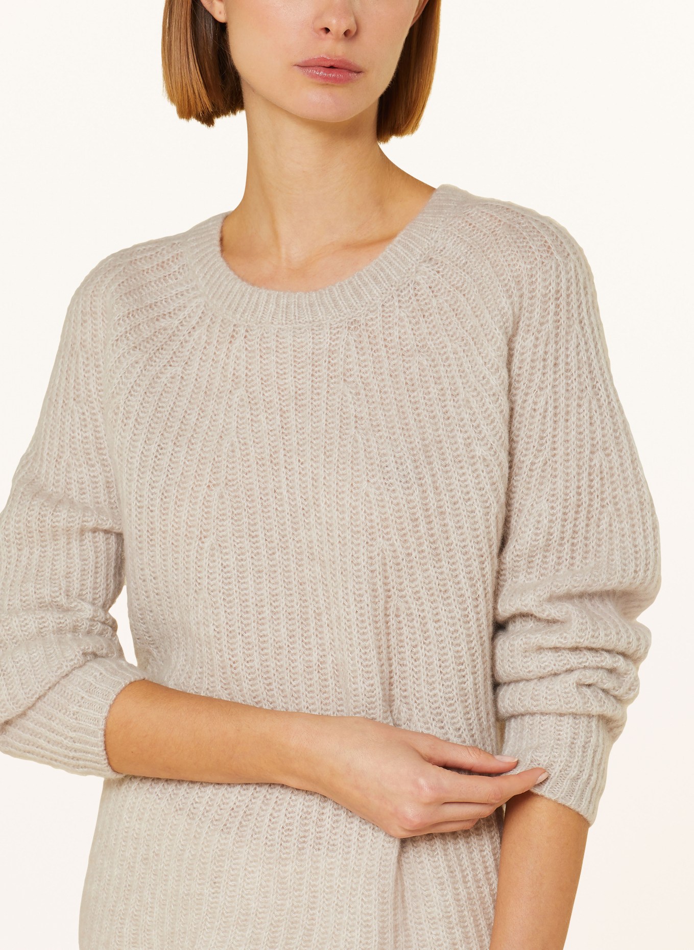 HEMISPHERE Sweater with cashmere, Color: BEIGE (Image 4)