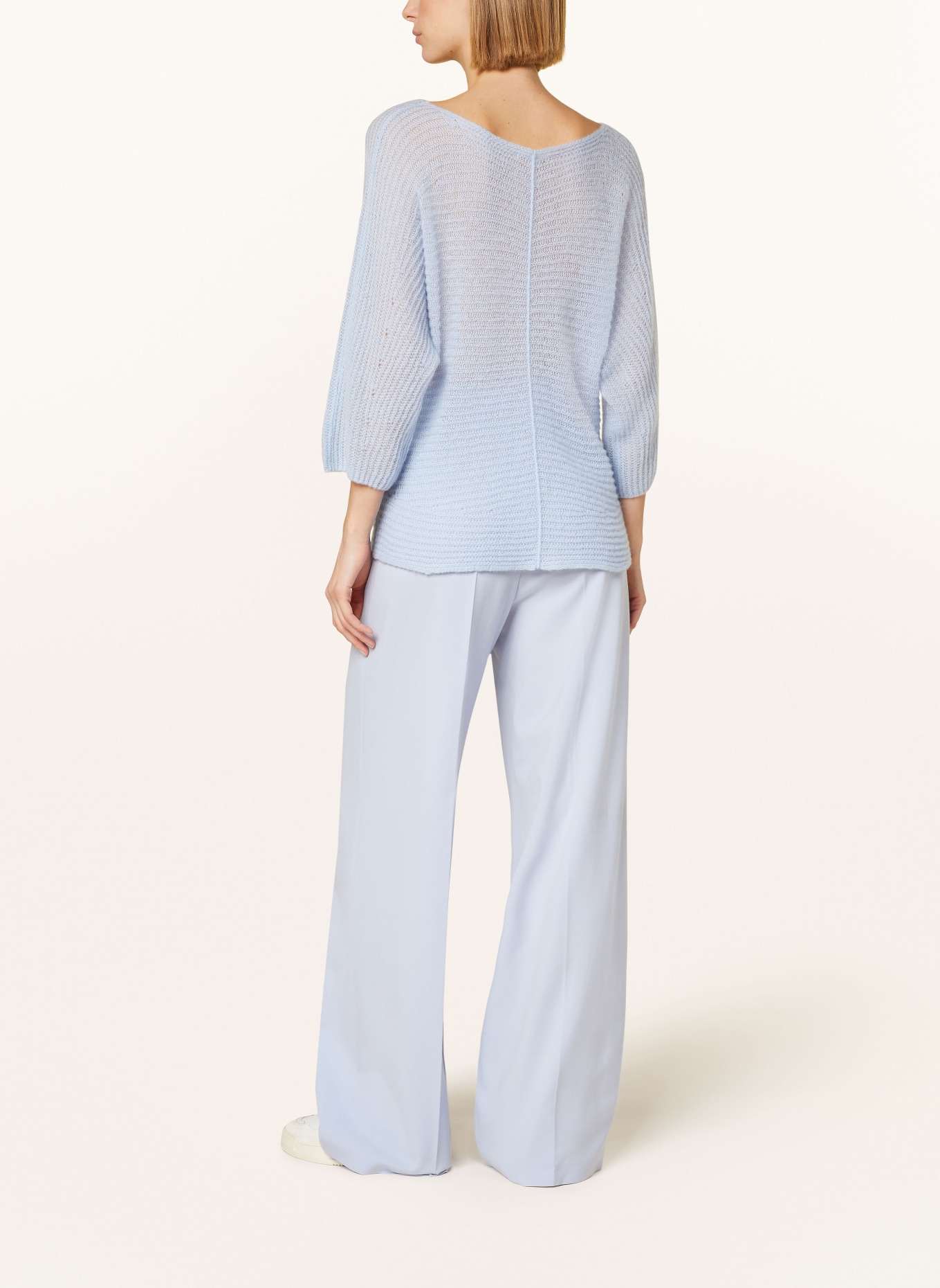 HEMISPHERE Cashmere-Pullover mit 3/4-Arm, Farbe: HELLBLAU (Bild 3)