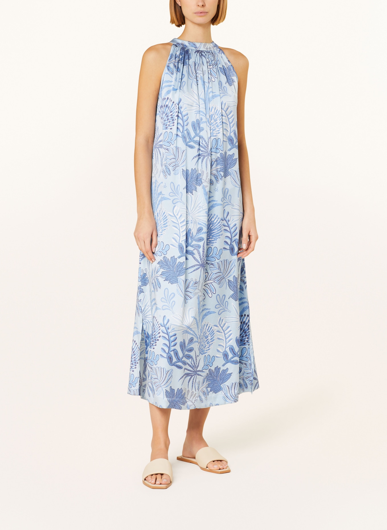 HEMISPHERE Silk dress, Color: LIGHT BLUE/ BLUE/ WHITE (Image 2)