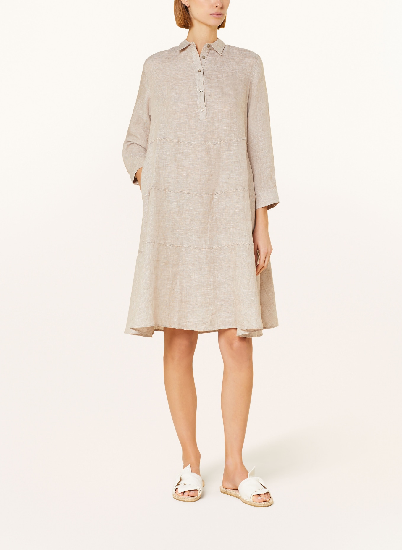 HEMISPHERE Linen dress, Color: TAUPE (Image 2)