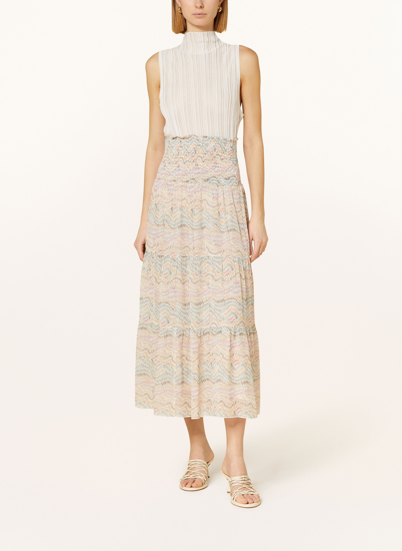HEMISPHERE Skirt, Color: WHITE/ LIGHT GREEN/ PINK (Image 2)
