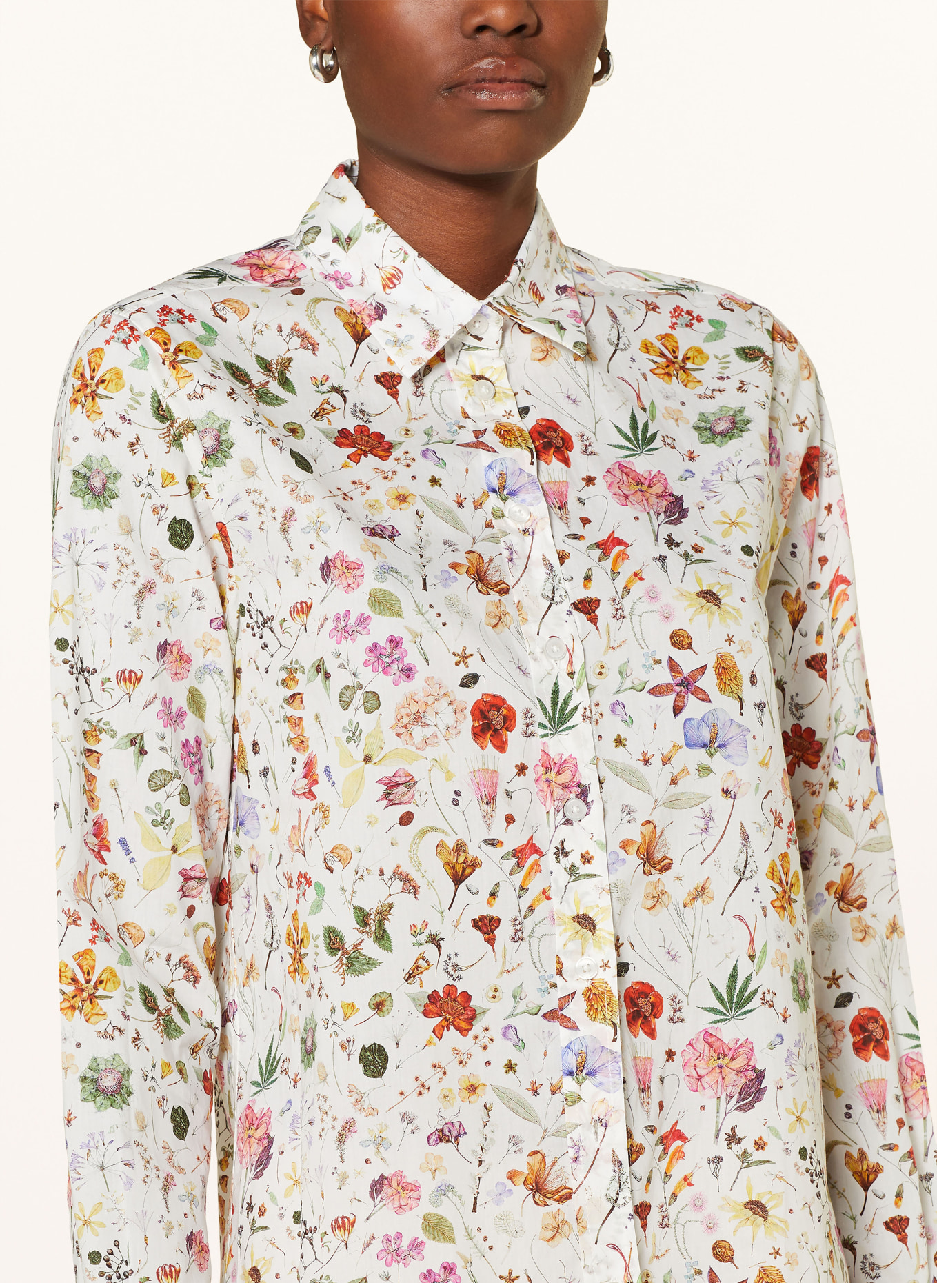 rossana diva Shirt blouse LIBERTY, Color: WHITE/ PINK/ GREEN (Image 4)