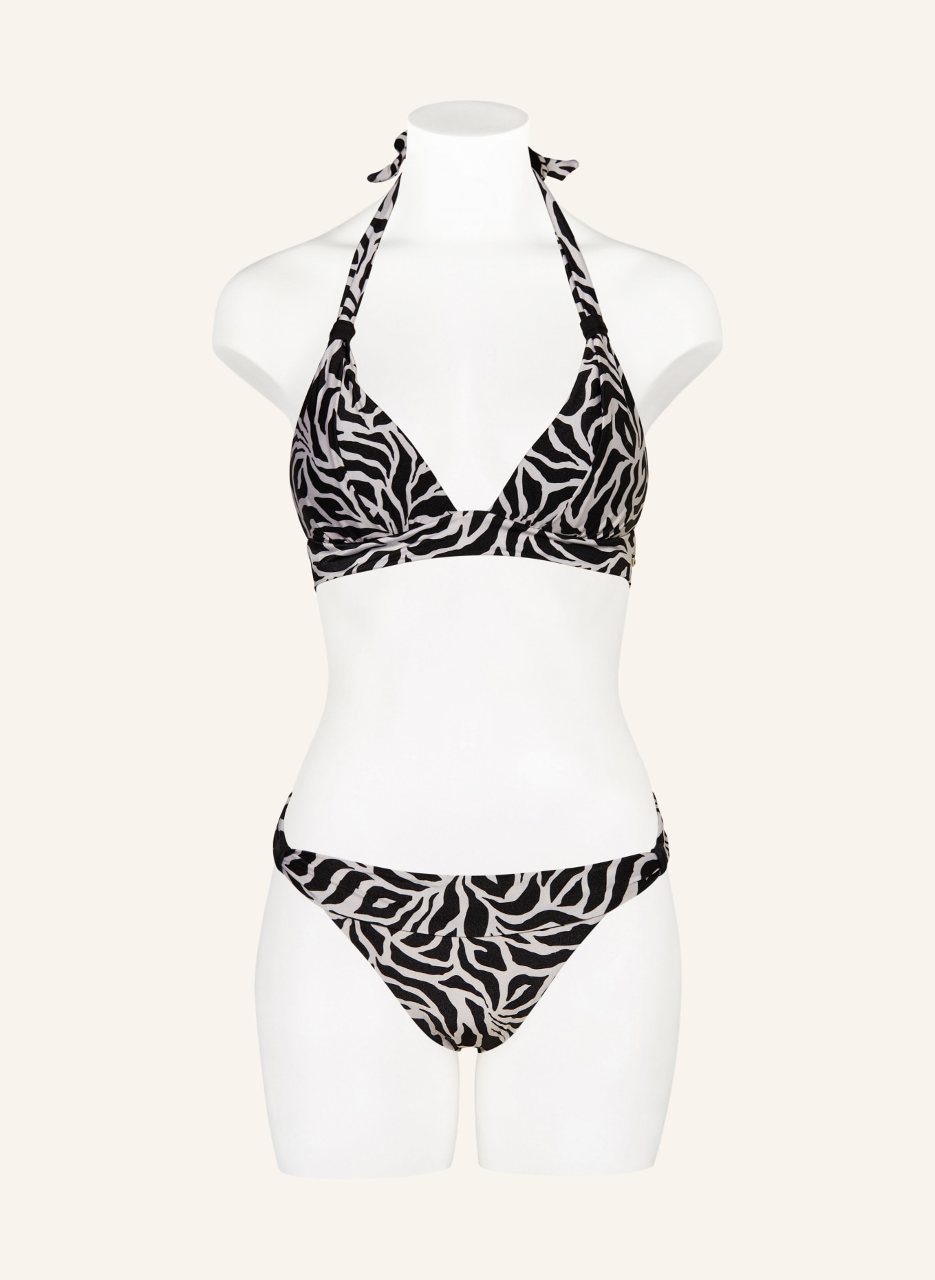 BANANA MOON COUTURE Basic bikini bottoms ZEBRAS MIVRA, Color: BLACK/ ECRU (Image 2)