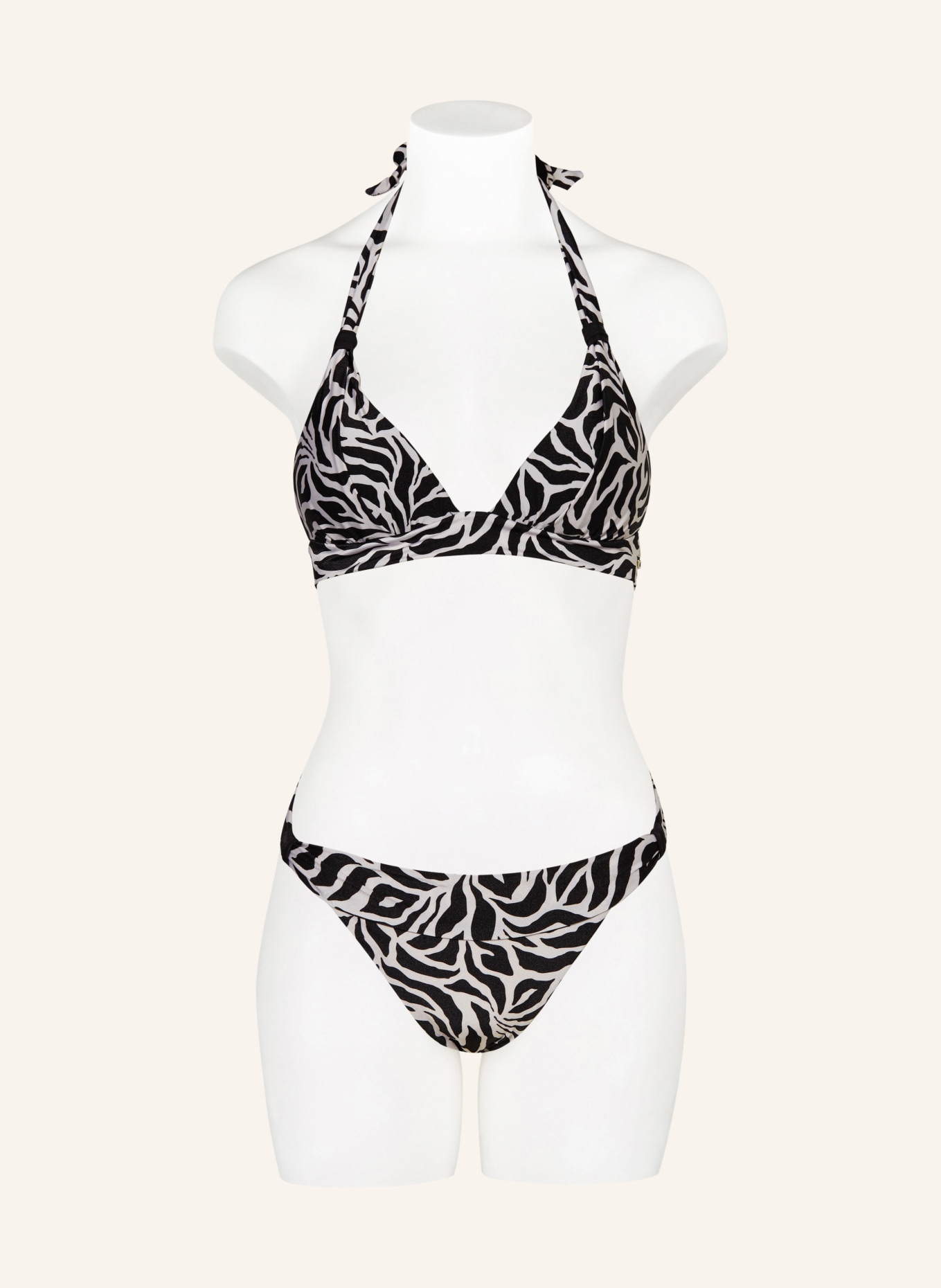 BANANA MOON COUTURE Push-up bikini top ZEBRAS HOPA, Color: BLACK/ ECRU (Image 2)