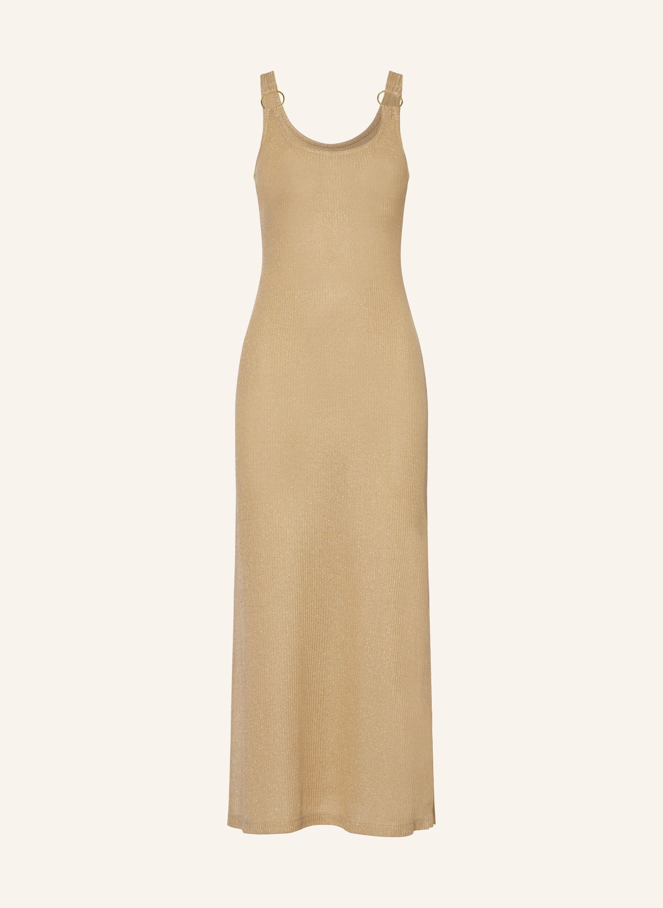 BANANA MOON COUTURE Beach dress GOLDENRIB AMIVA with glitter thread, Color: BEIGE/ GOLD (Image 1)