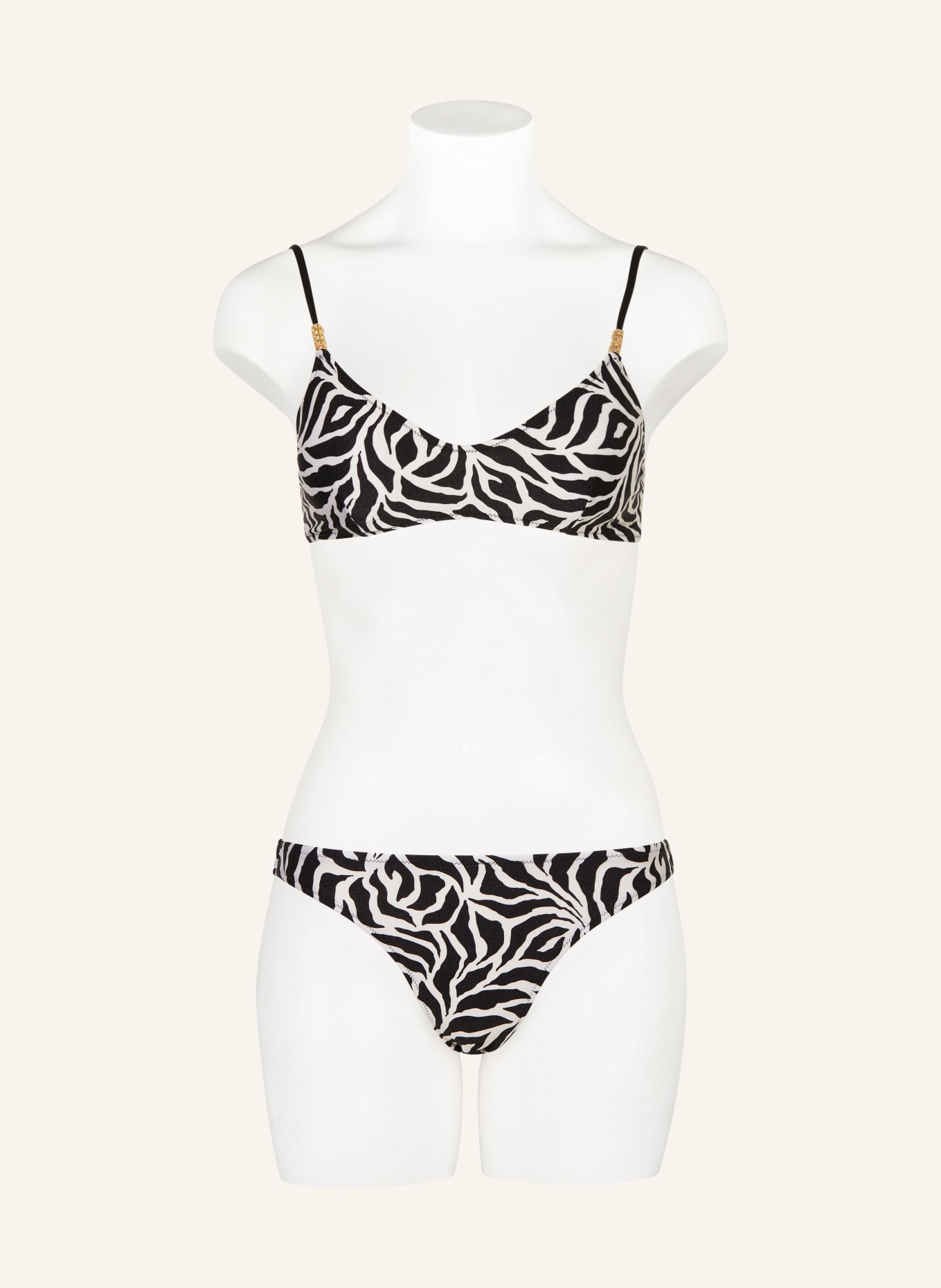 BANANA MOON COUTURE Basic bikini bottoms ZEBRAS ZOILA, Color: CREAM/ BLACK (Image 2)