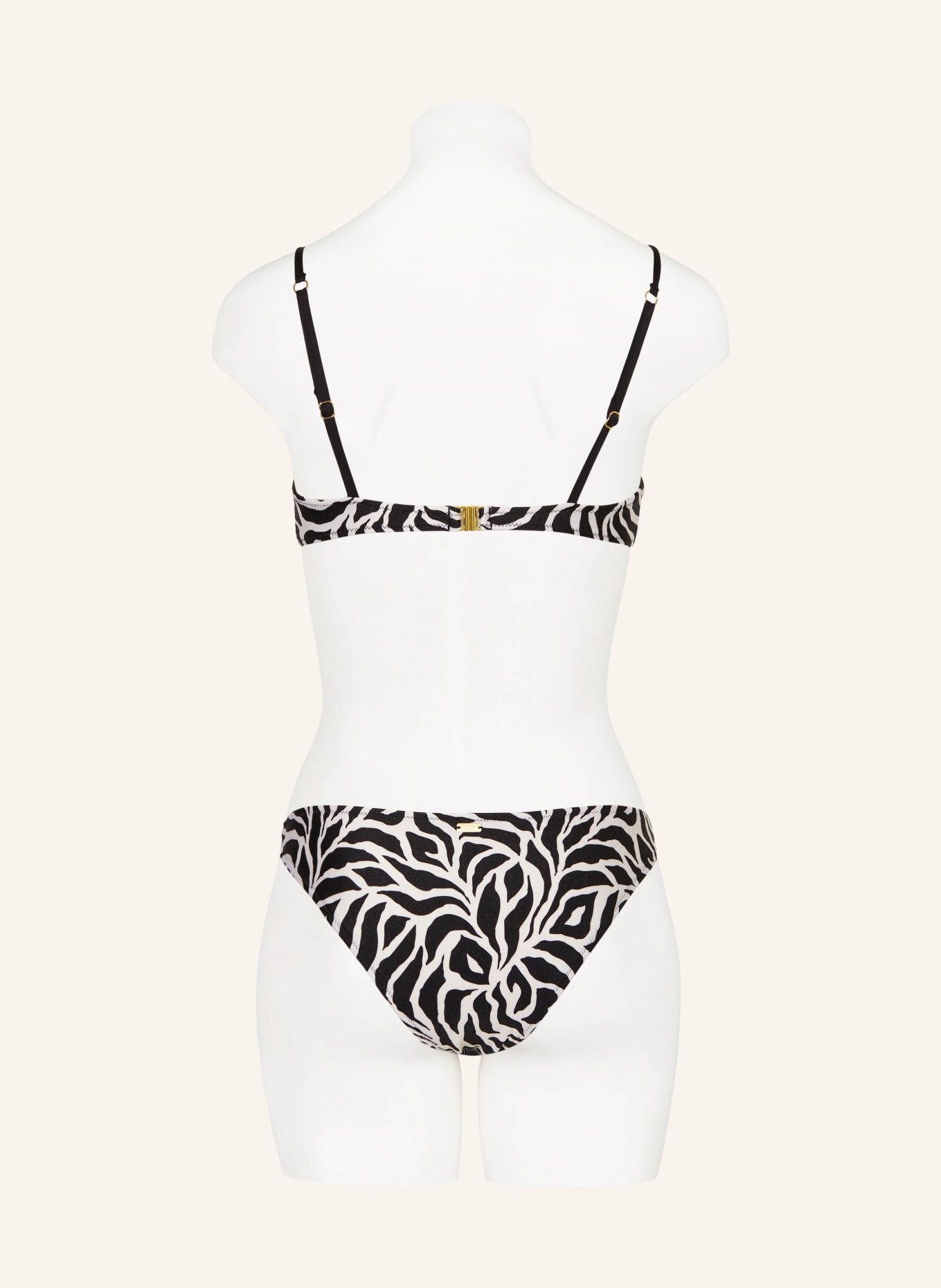 BANANA MOON COUTURE Basic bikini bottoms ZEBRAS ZOILA, Color: CREAM/ BLACK (Image 3)