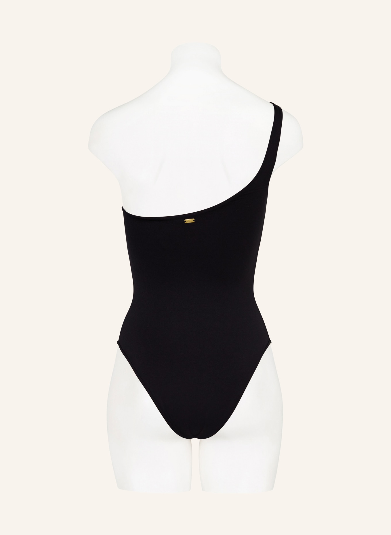 BANANA MOON COUTURE One-shoulder swimsuit AYADA CAYON, Color: BLACK (Image 3)