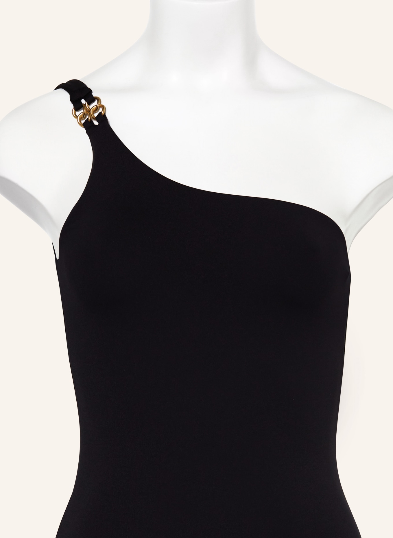 BANANA MOON COUTURE One-shoulder swimsuit AYADA CAYON, Color: BLACK (Image 4)